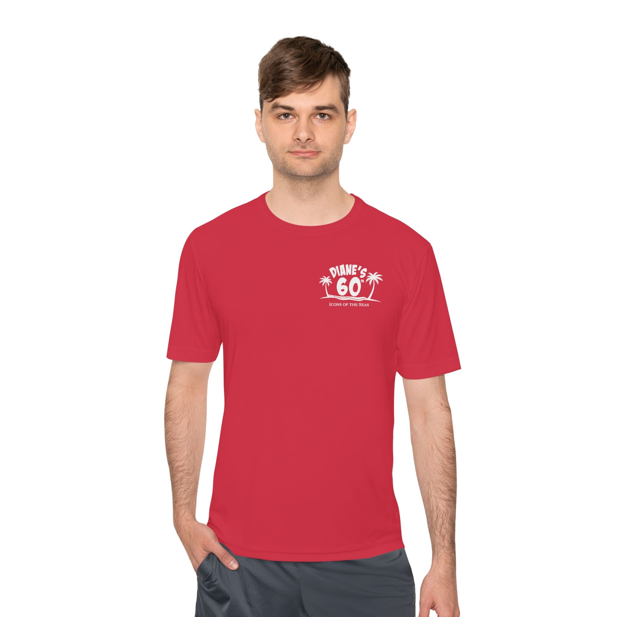 Diane Birthday Cruise White Text- Unisex Moisture Wicking Tee