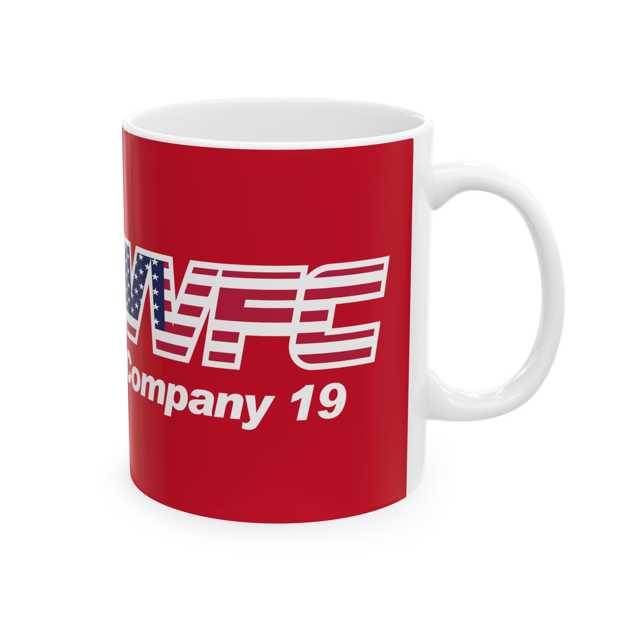 WVFC Goat Logo 1 version 2 US Flag - Ceramic Mug, (11oz)