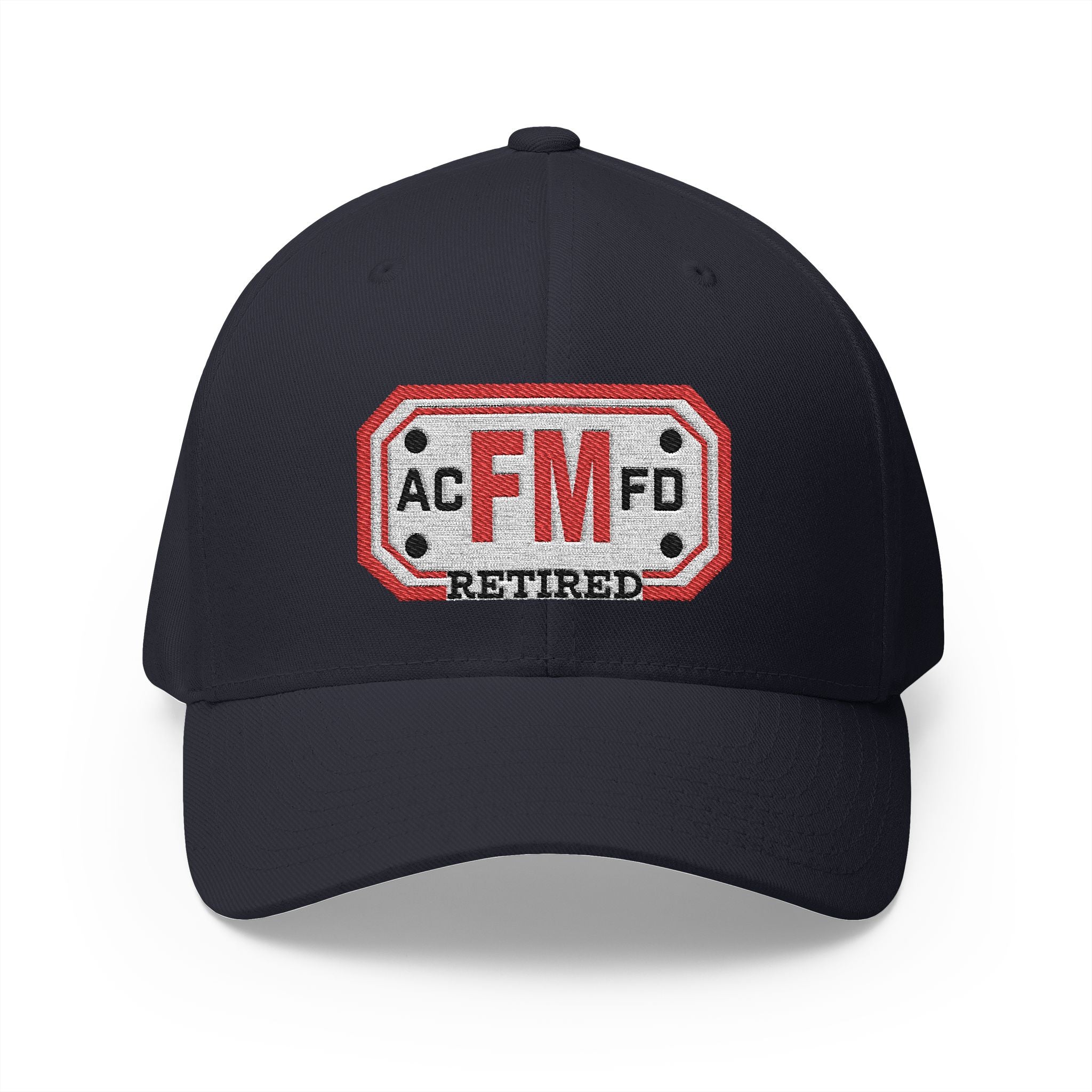Retired Arlington Fire Marshal Red - FLEXFIT Closed-Back Structured Cap (Embroidery)