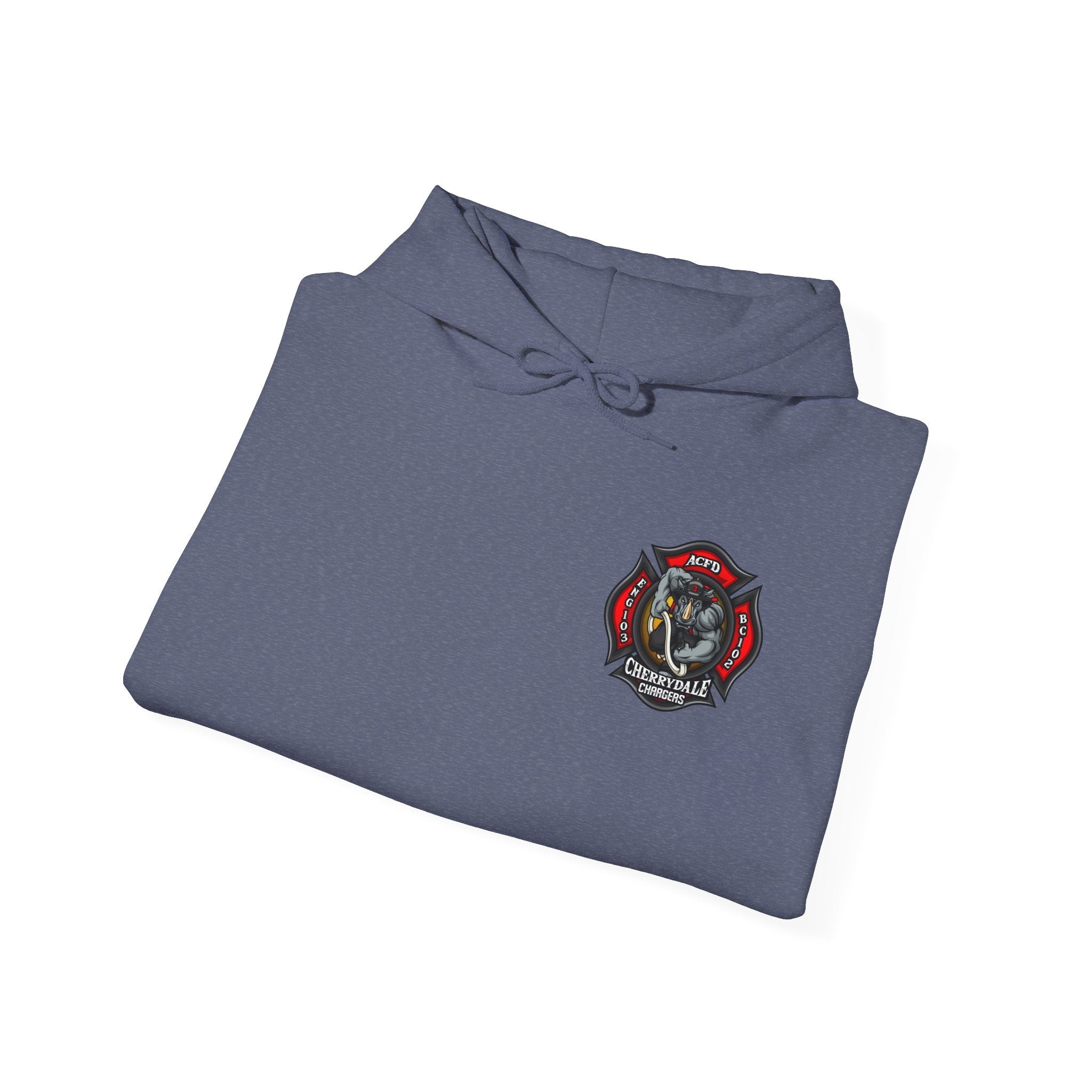 Arlington Station 3 Rhino Front/ACFD FF Back - Gildan Heavy Blend™ Hooded Sweatshirt