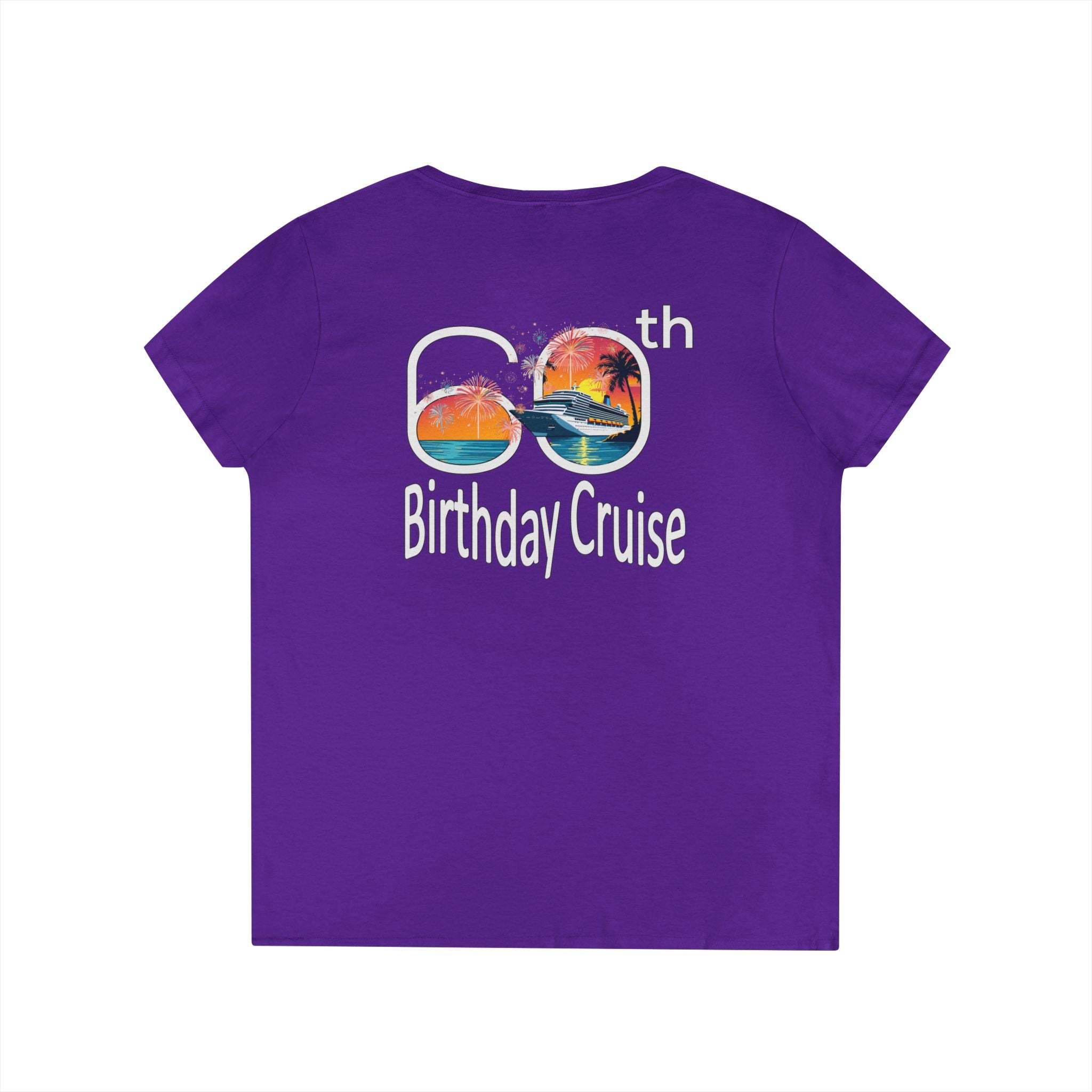 Renee Family Cruise colorful - Ladies' Cotton V-Neck T-Shirt