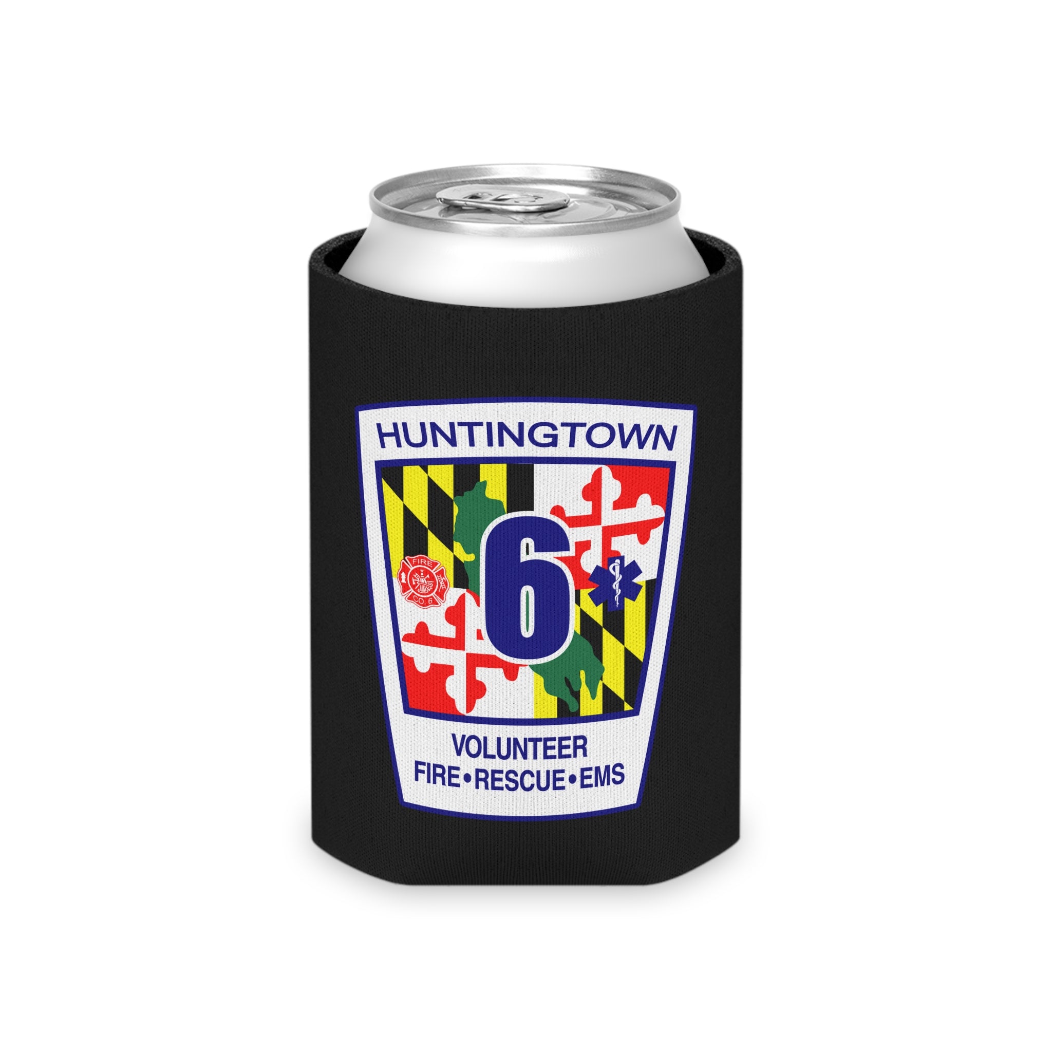 Huntingtown Vol. Fire Black Can Cooler