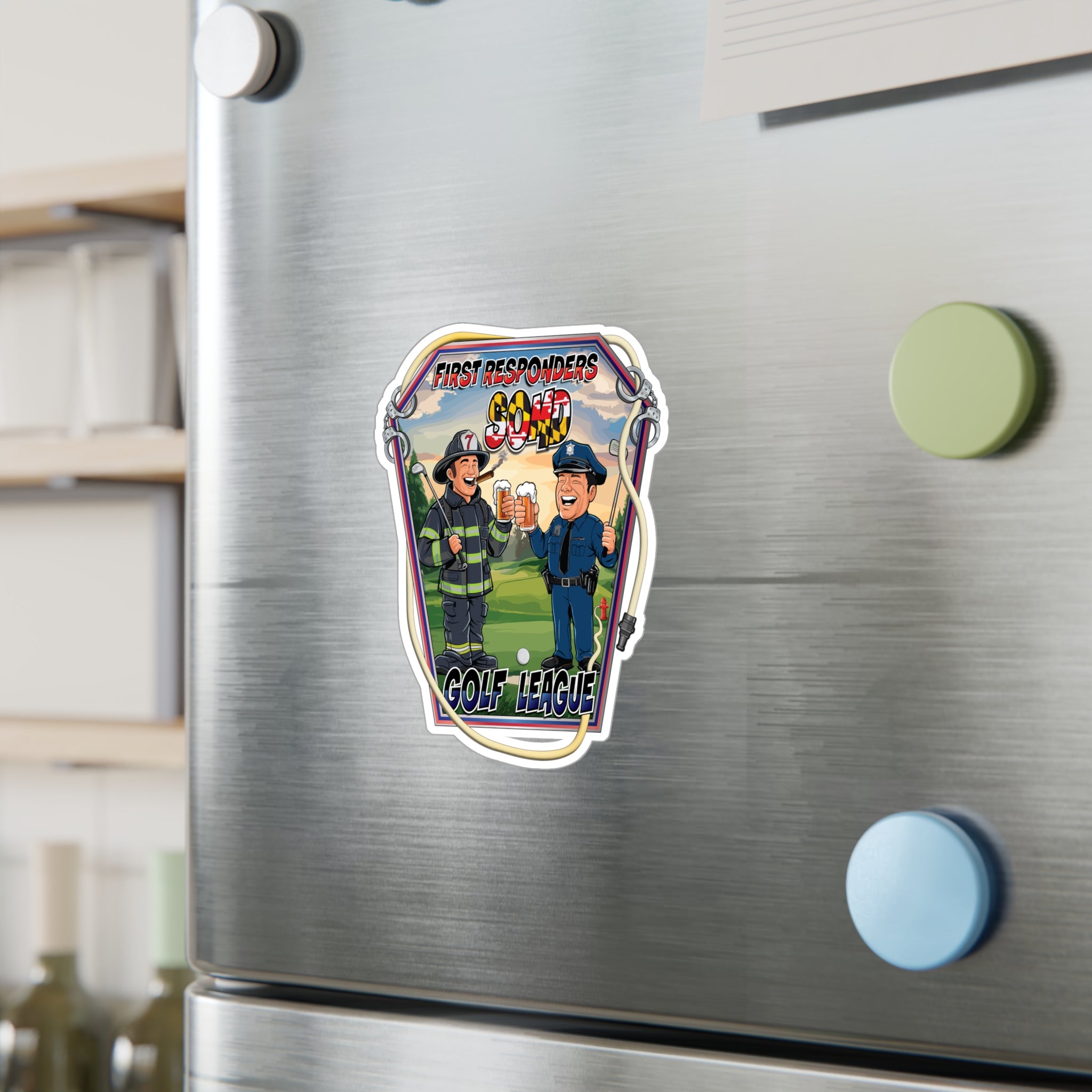 Kiss-Cut Vinyl Decals - SOMD First Responder Golf League