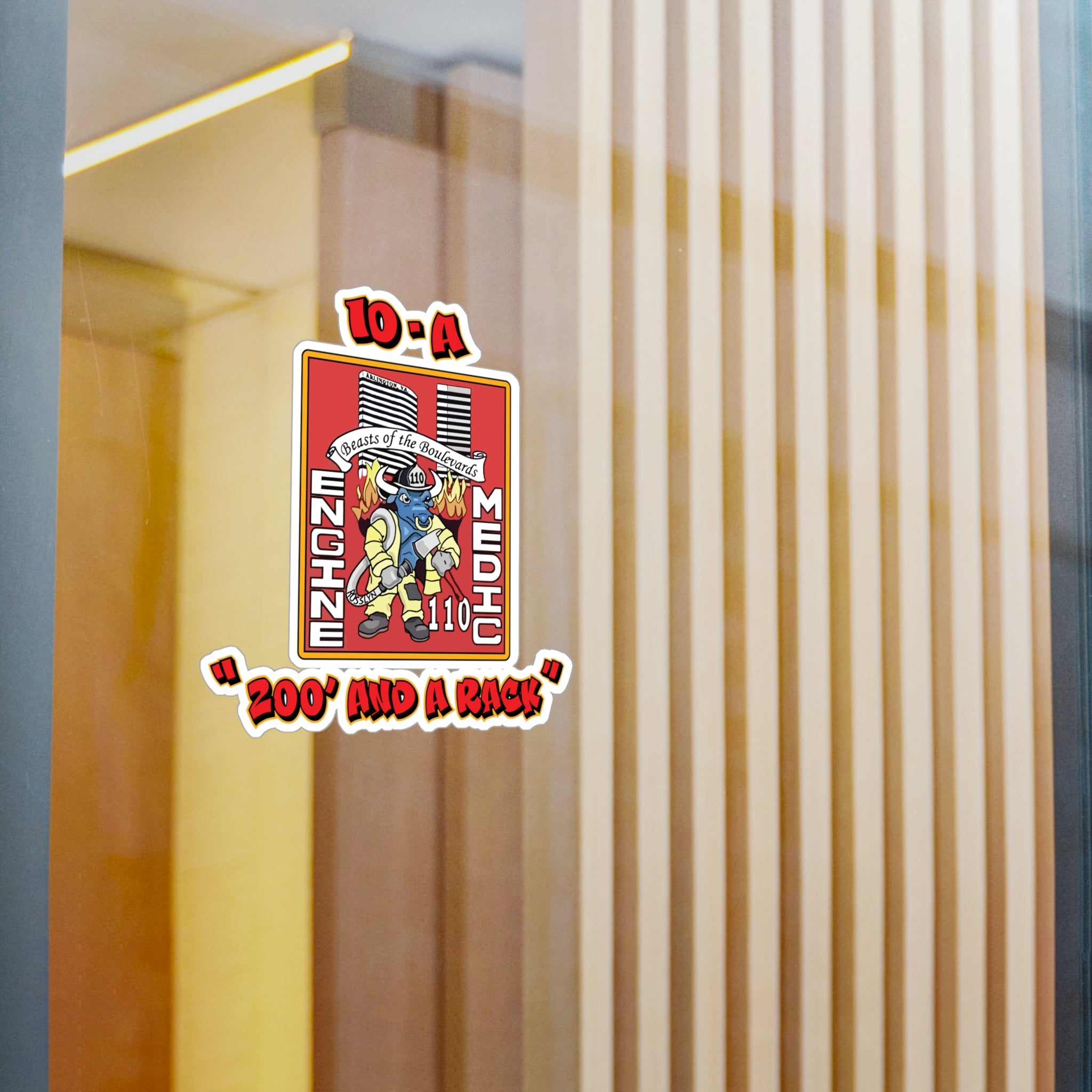 Kiss-Cut Vinyl Decals - Arlington Station 10 A-Shift