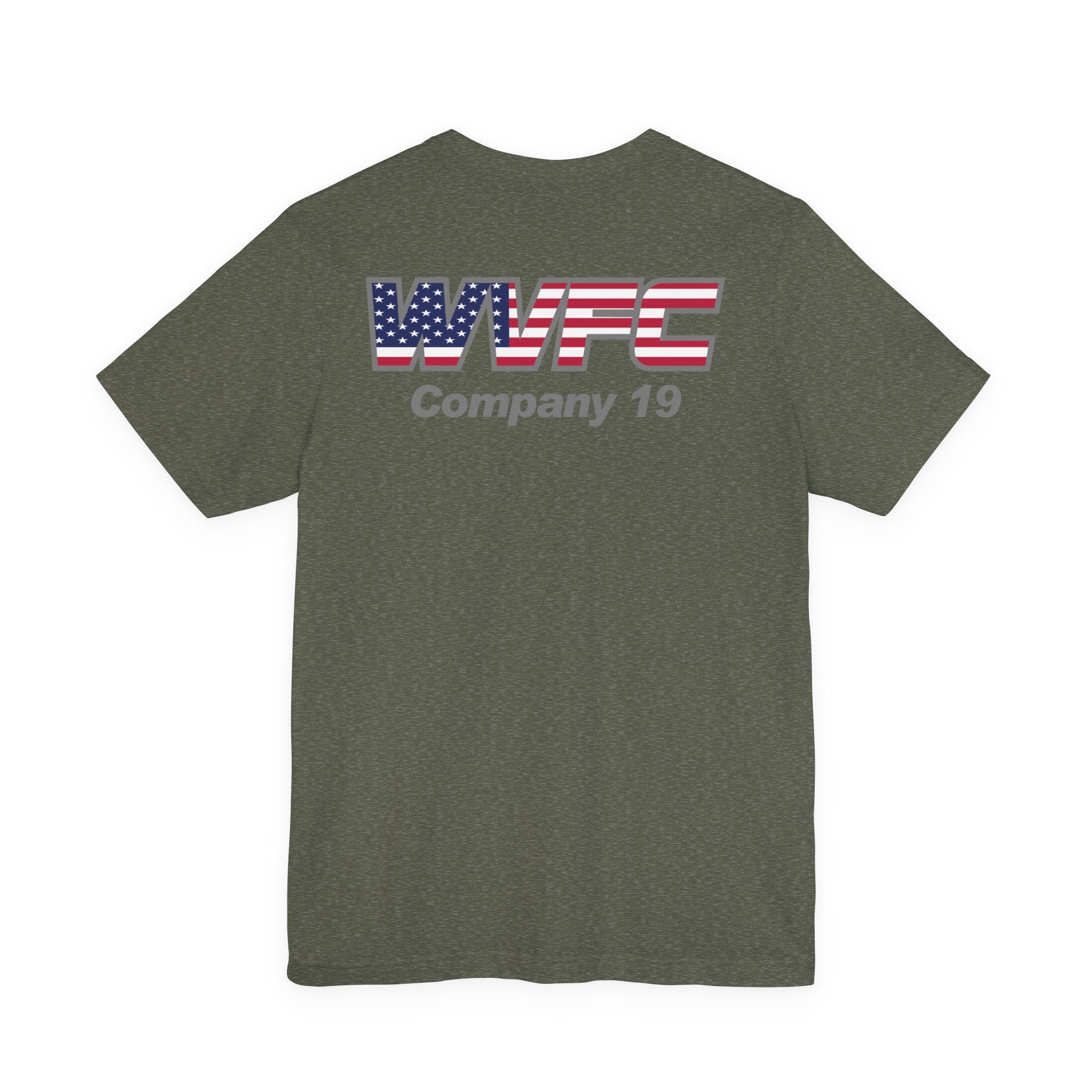 WVFC Goat Logo 2 Version 2 US Flag Gray - Unisex Jersey Short Sleeve Tee