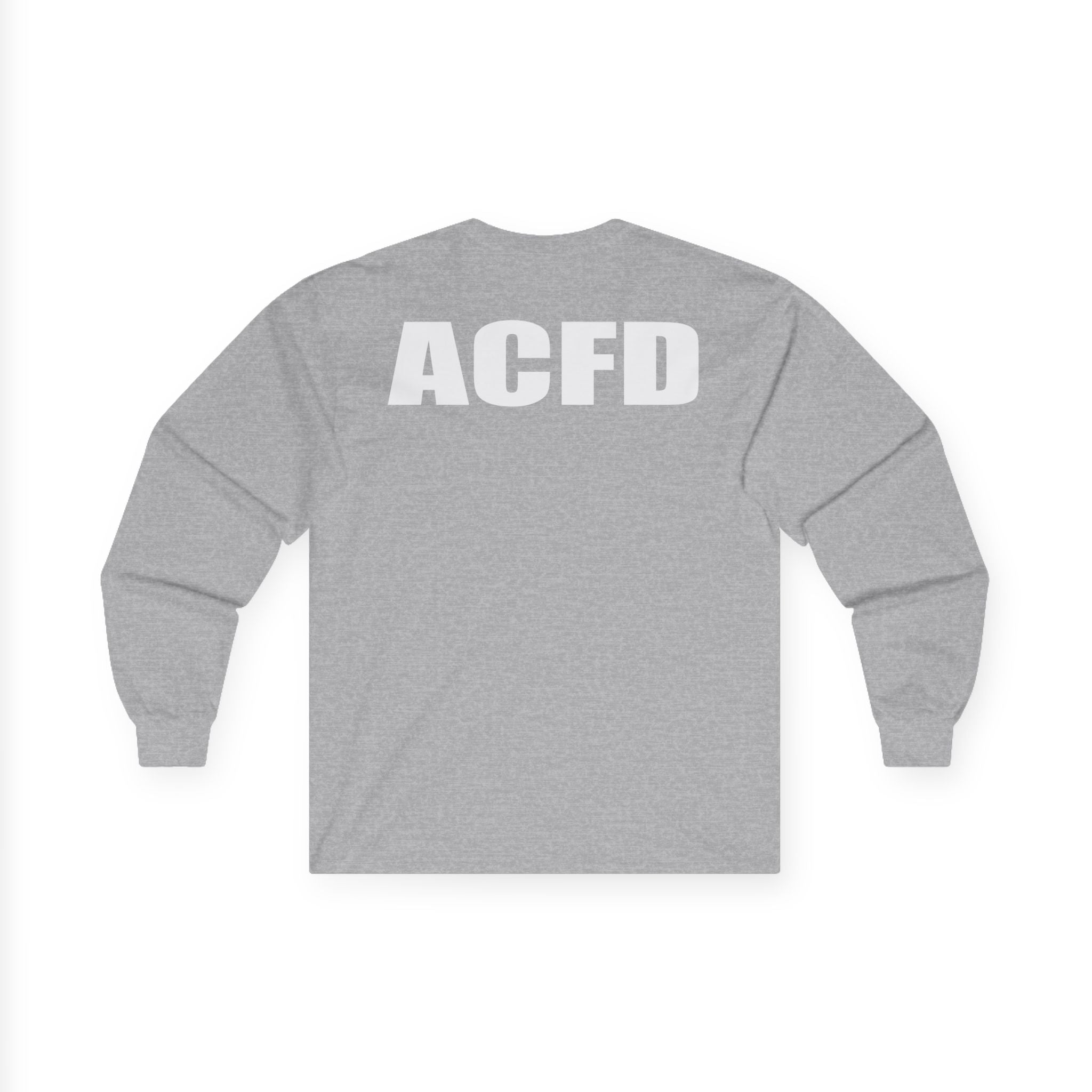 Arlington Station 3 Rhino front/ACFD FF back - Unisex Ultra Cotton Gildan Long Sleeve Tee