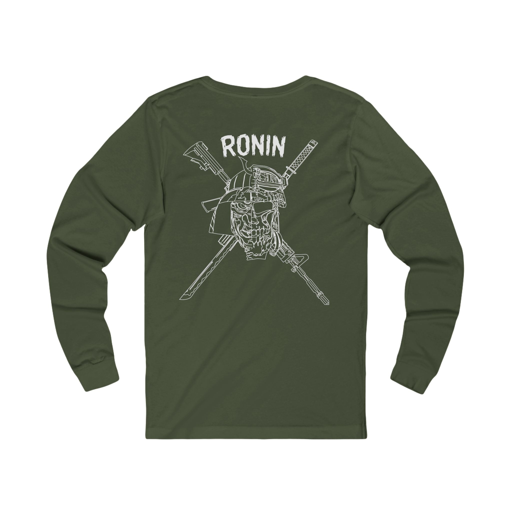 Charlie 2 Ronin (white Logo) - Bella-Canvas Soft Jersey Cotton Long Sleeve Tee