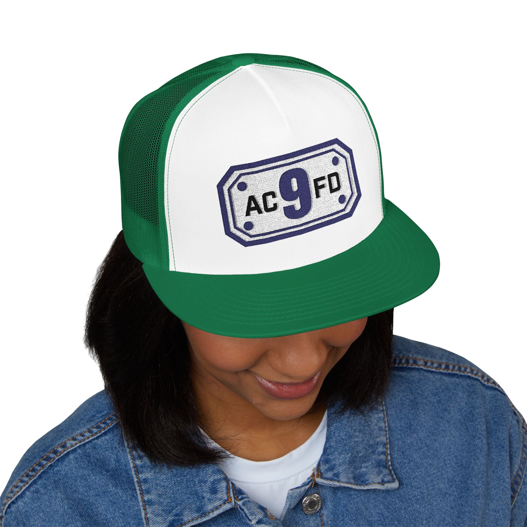 Arlington Rescue 9 (requested different style hat) - 5 Panel Trucker Cap (Embroidery)