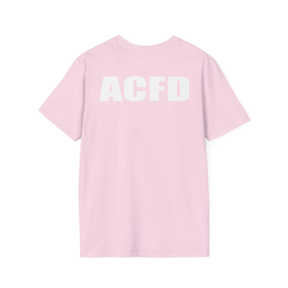 Station 3 Rhino Logo Firefighter Back - Gildan Soft Cotton Softstyle T-Shirt
