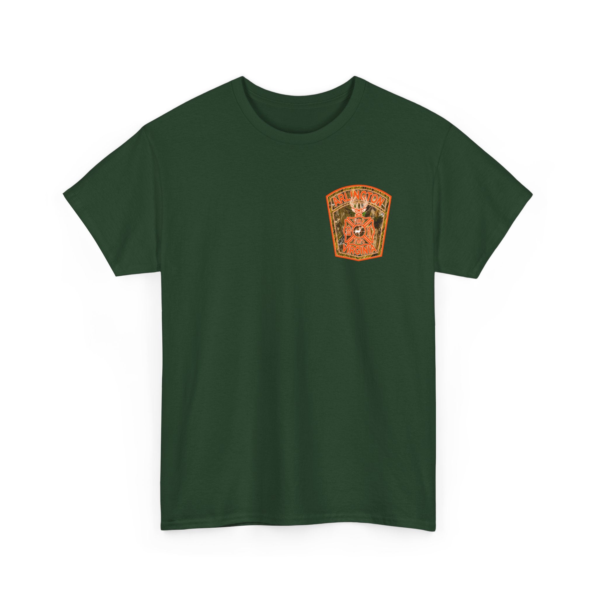 Heavy Cotton Unisex Tee - Arlington Camo Deer Hunter