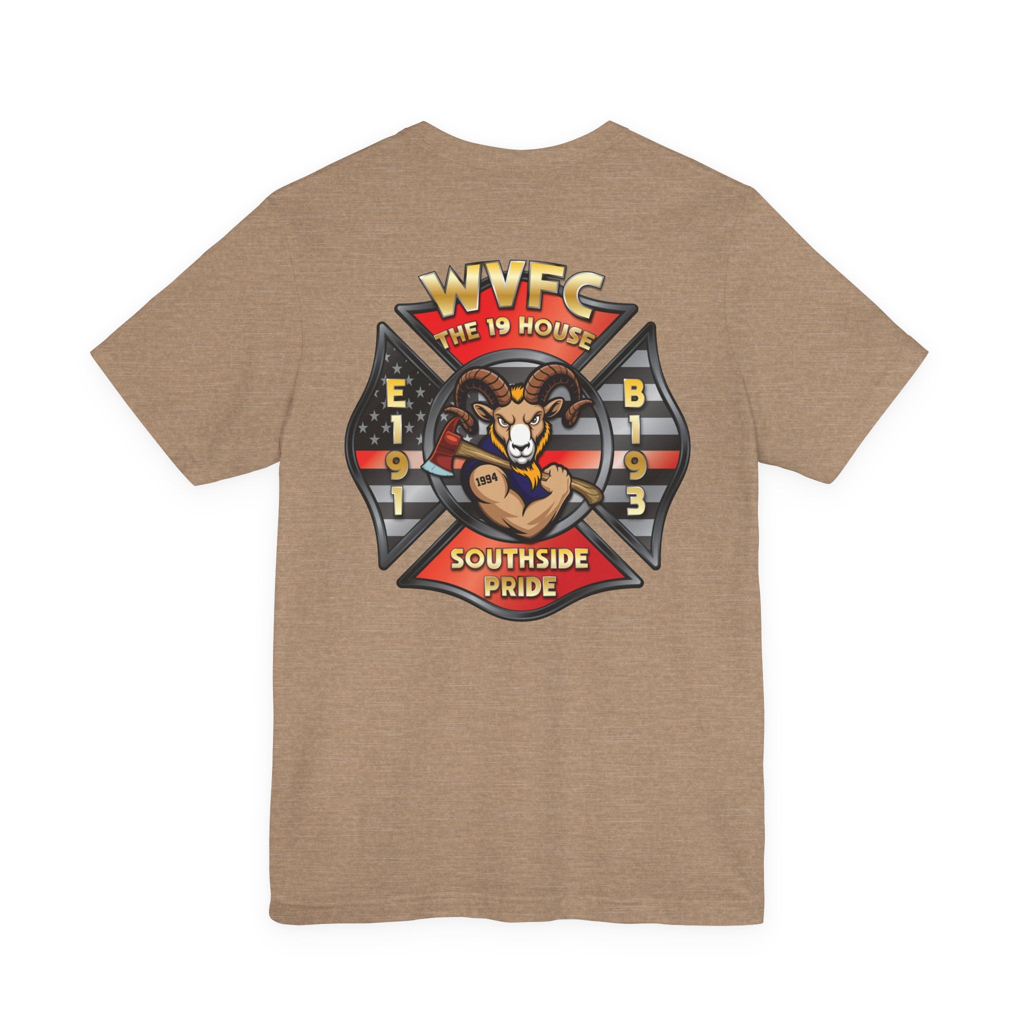 WVFC Goat Version 4 Goat Back - Unisex Jersey Short Sleeve Tee