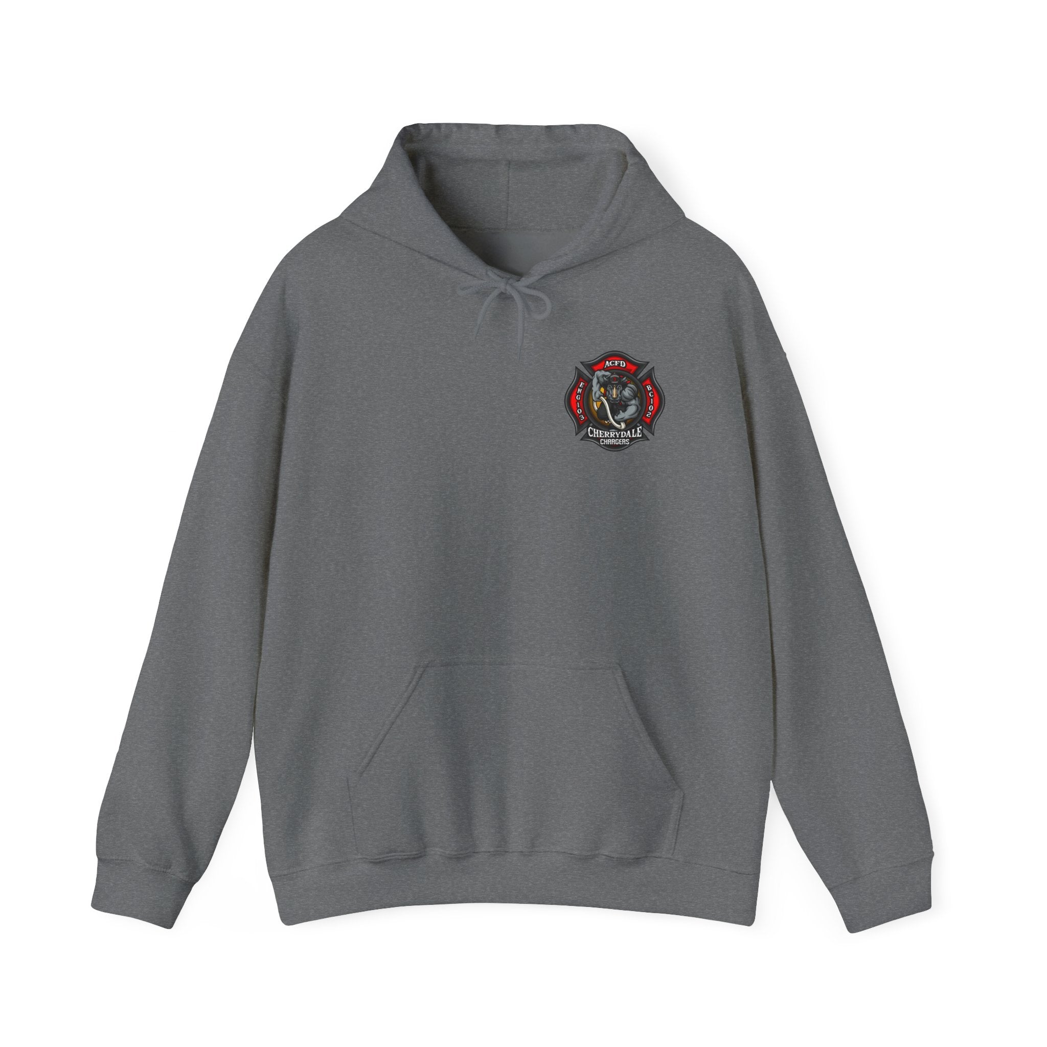 Arlington Station 3 Rhino Front/ACFD FF Back - Gildan Heavy Blend™ Hooded Sweatshirt