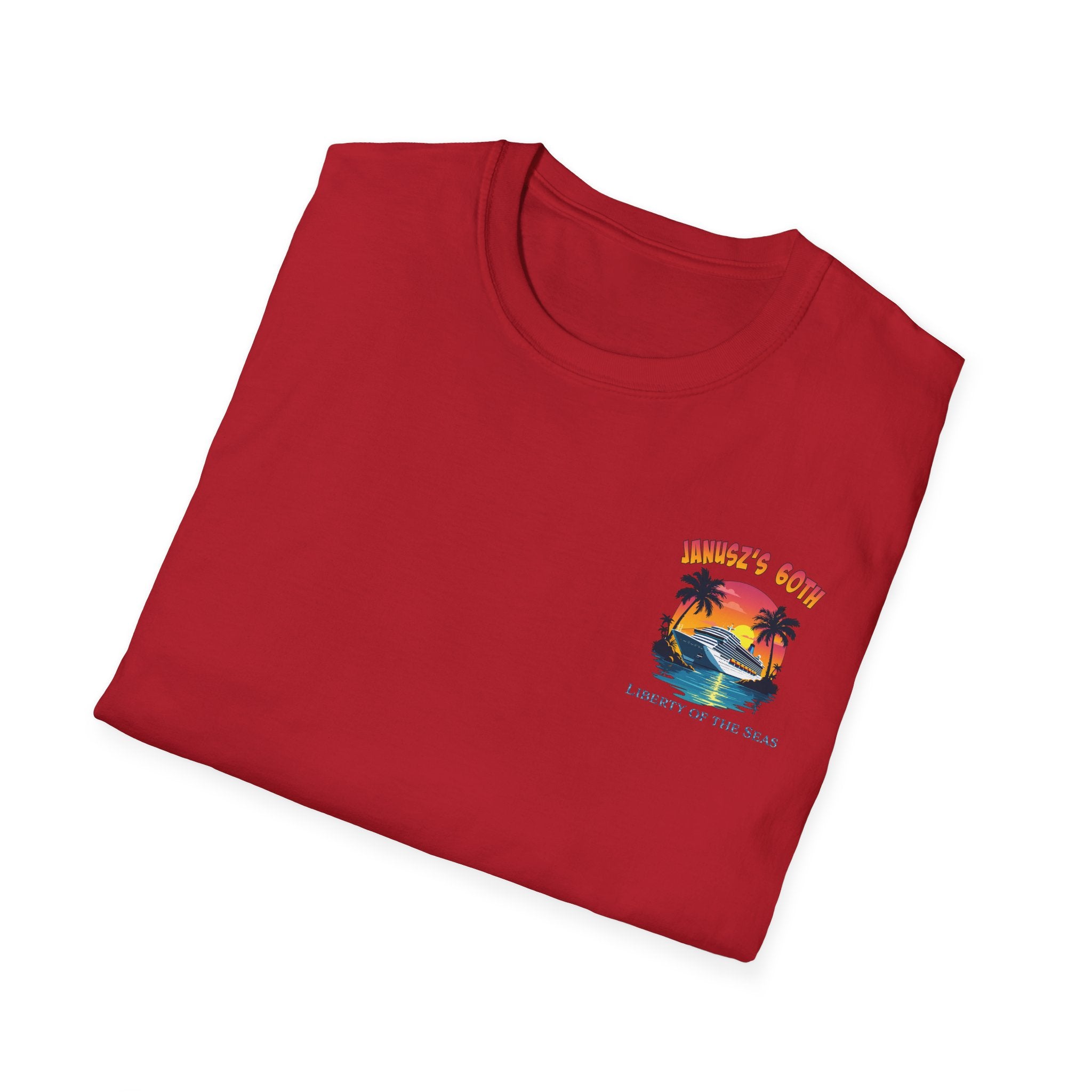 Renee Family Cruise Colorful - Unisex Softstyle Cotton T-Shirt