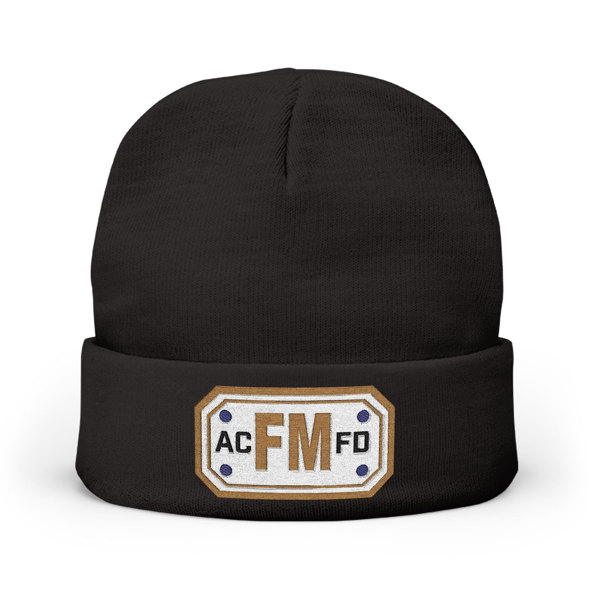 Arlington Fire Marshal Gold - Knit Beanie (Embroidery)