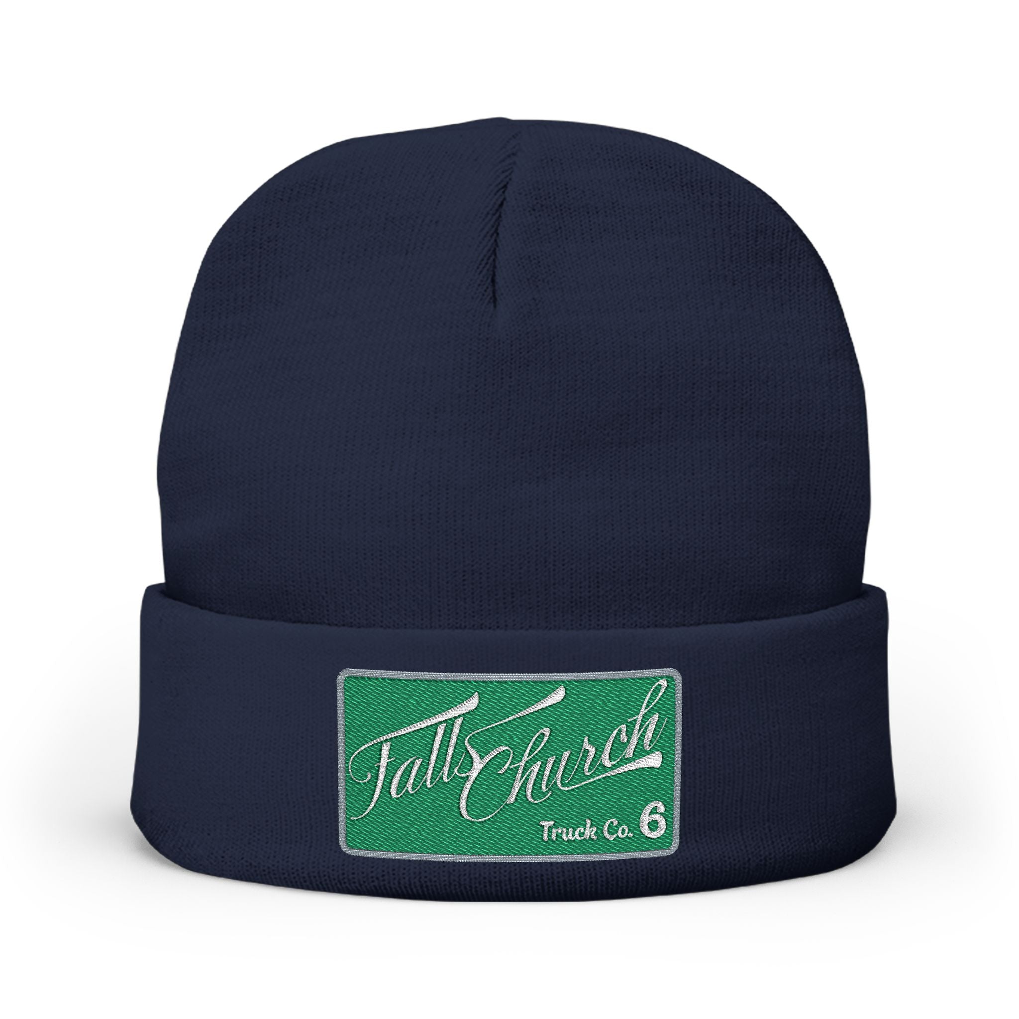 Arlington Falls Church Truck 6 Green - Knit Beanie (Embroidery)