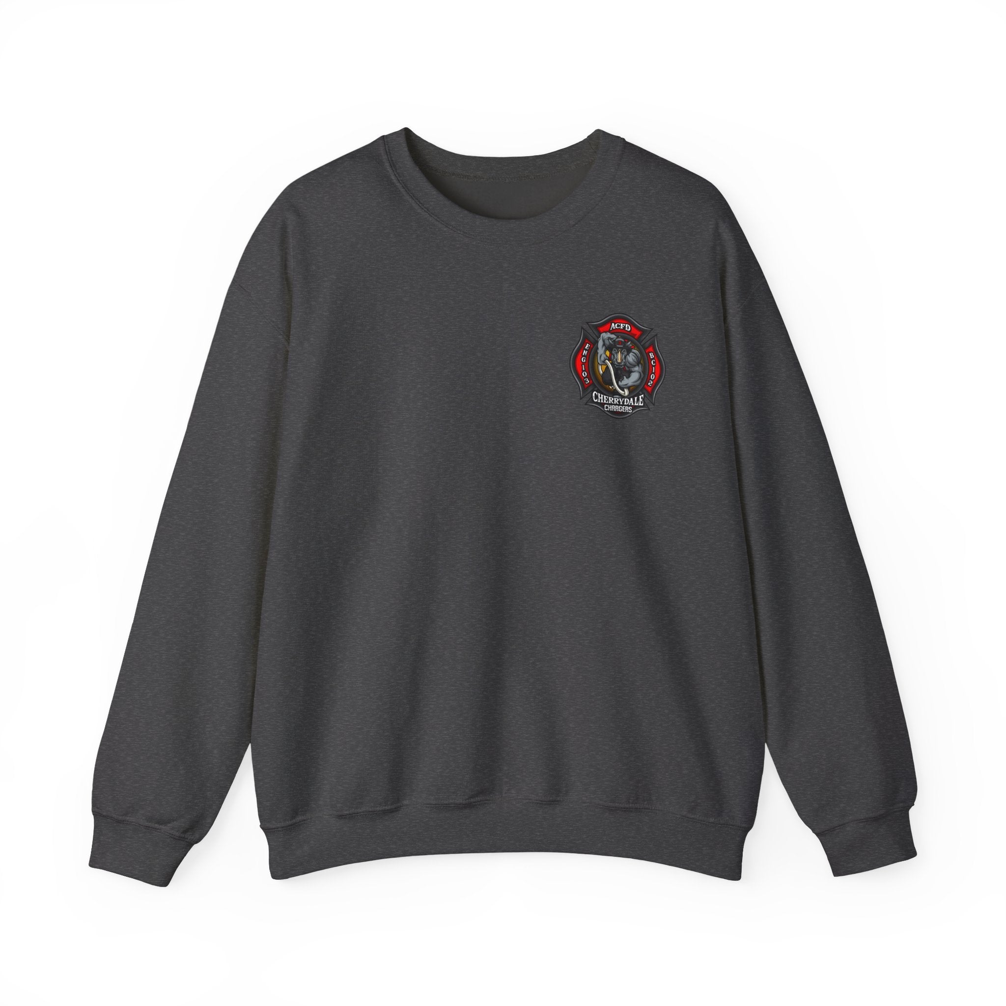 Arlington Station 3 Rhino Front/ACFD FF Back - Gildan Sweatshirt Unisex Heavy Blend™