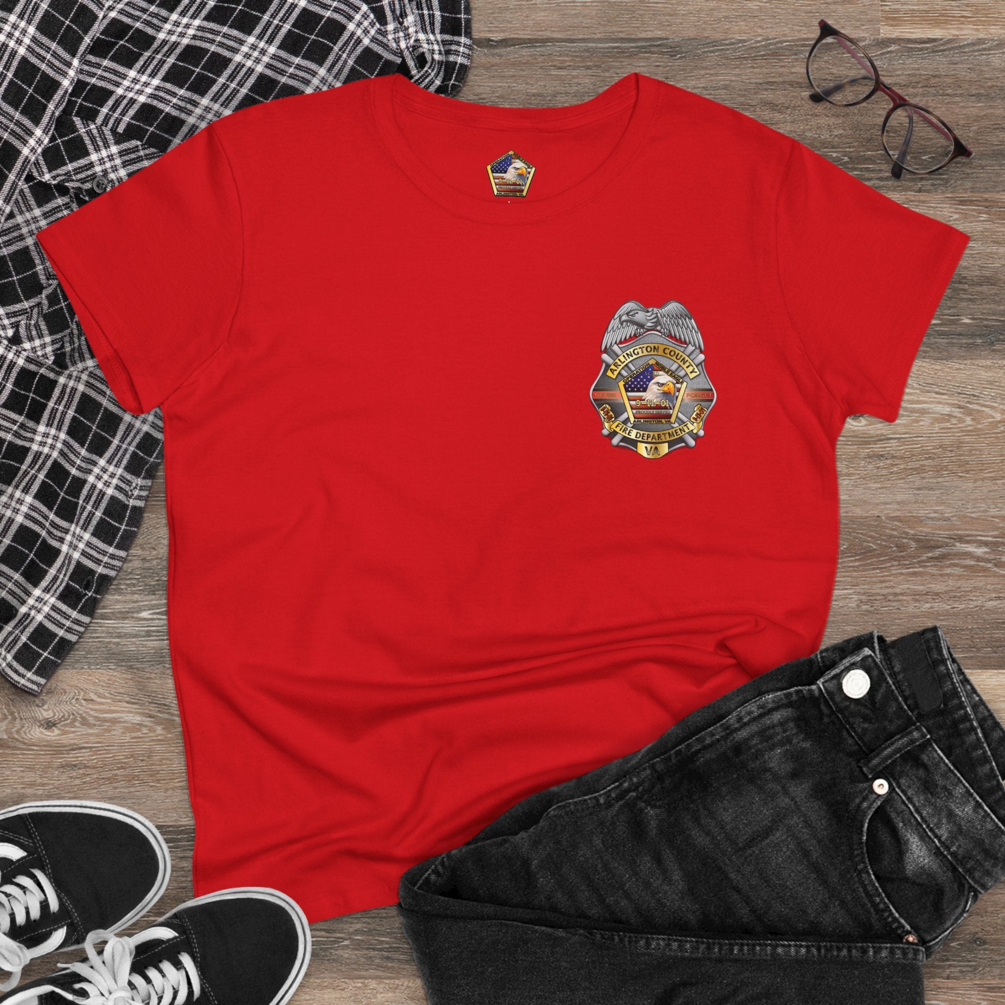 Arlington Badge / Operation Noble Eagle - Gildan Women's Midweight Cotton Tee