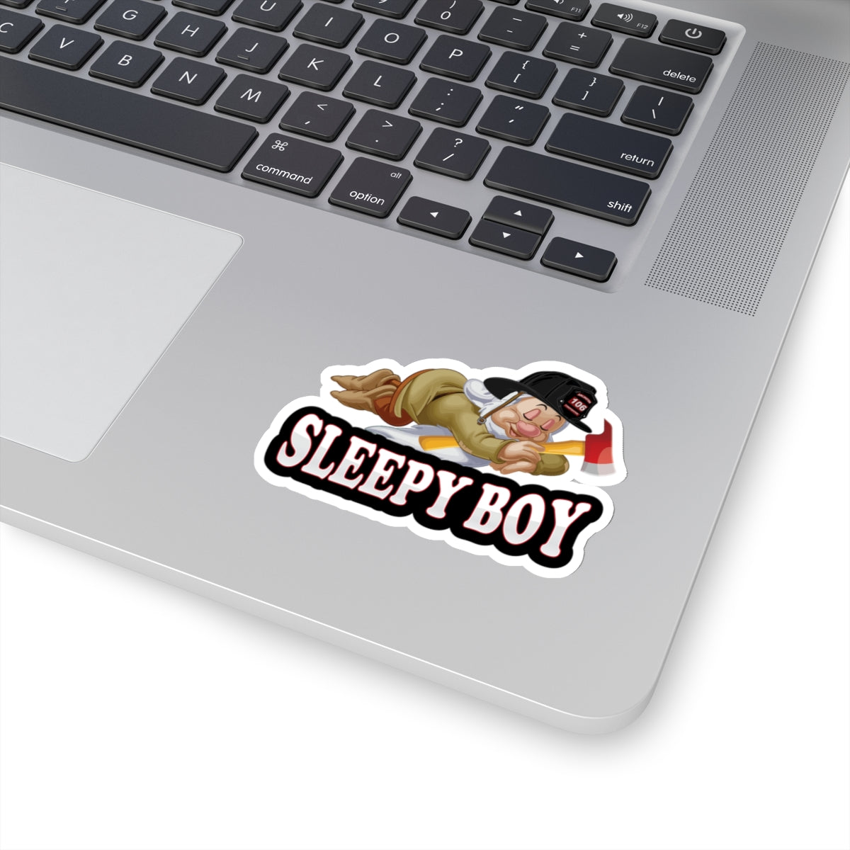 Sleepy Boy Firefighter Kiss-Cut Stickers