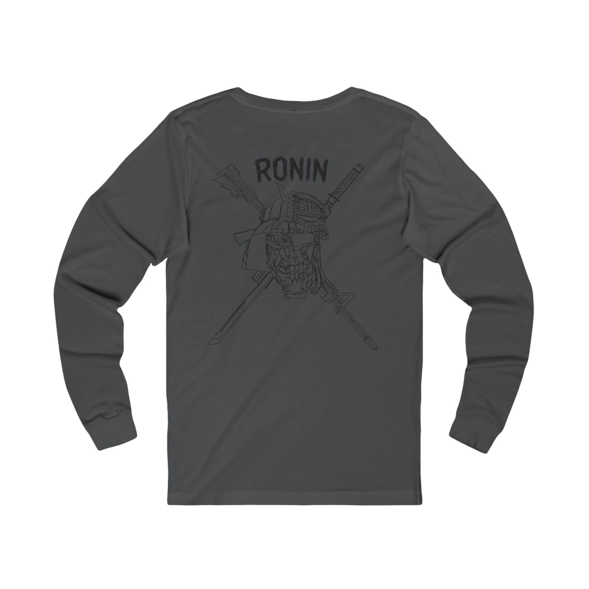Charlie 2 Ronin (black Logo) - Bella-Canvas Soft Jersey Cotton Long Sleeve Tee