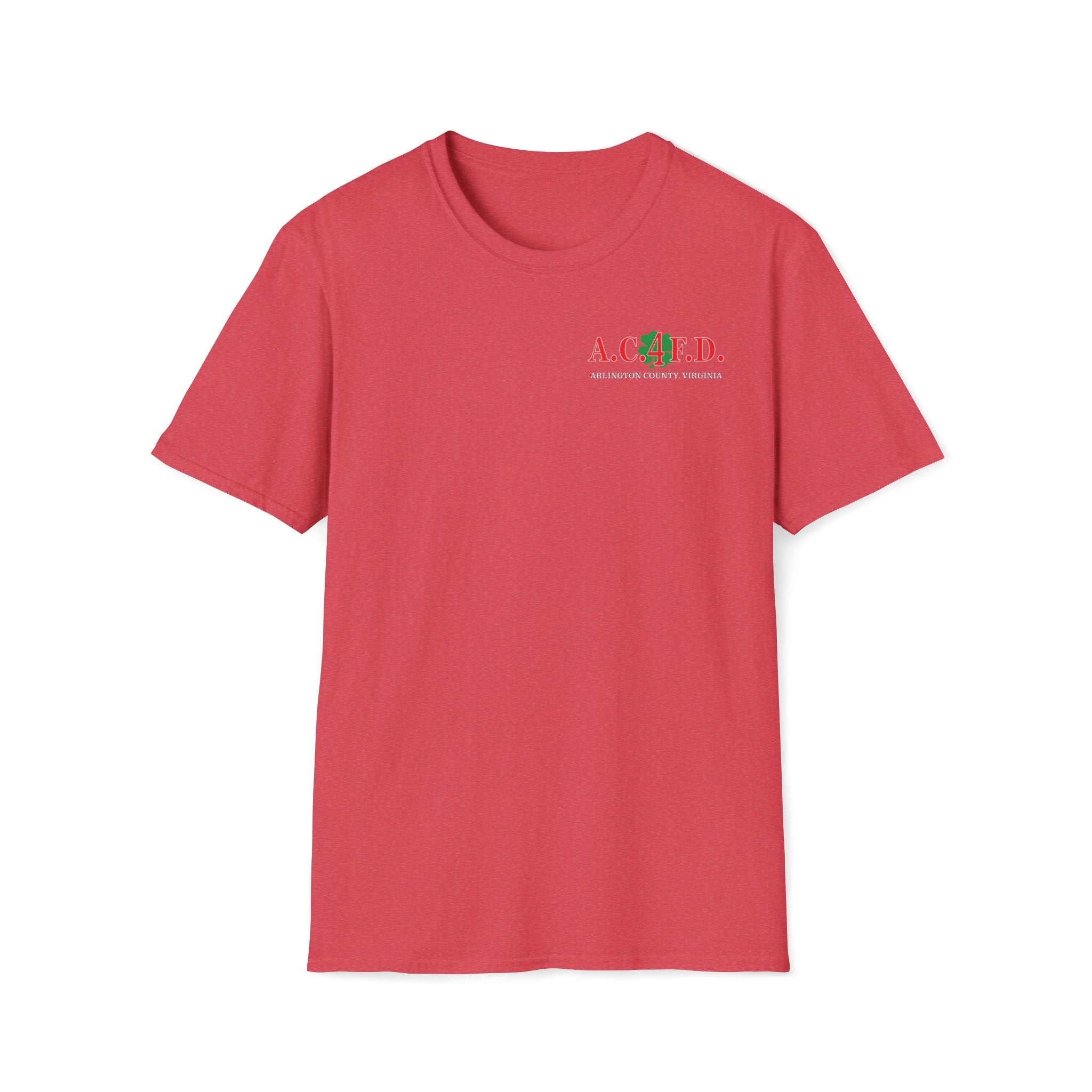 Station 4 acfd clover front/RatPack back - Gildan Soft Cotton Softstyle T-Shirt