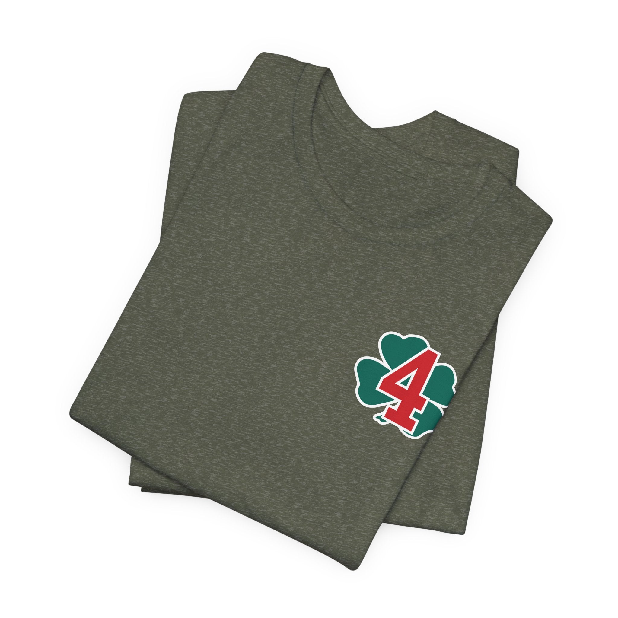 Station 4 Clover on front and back - Bella+Canvas Soft Unisex Tee