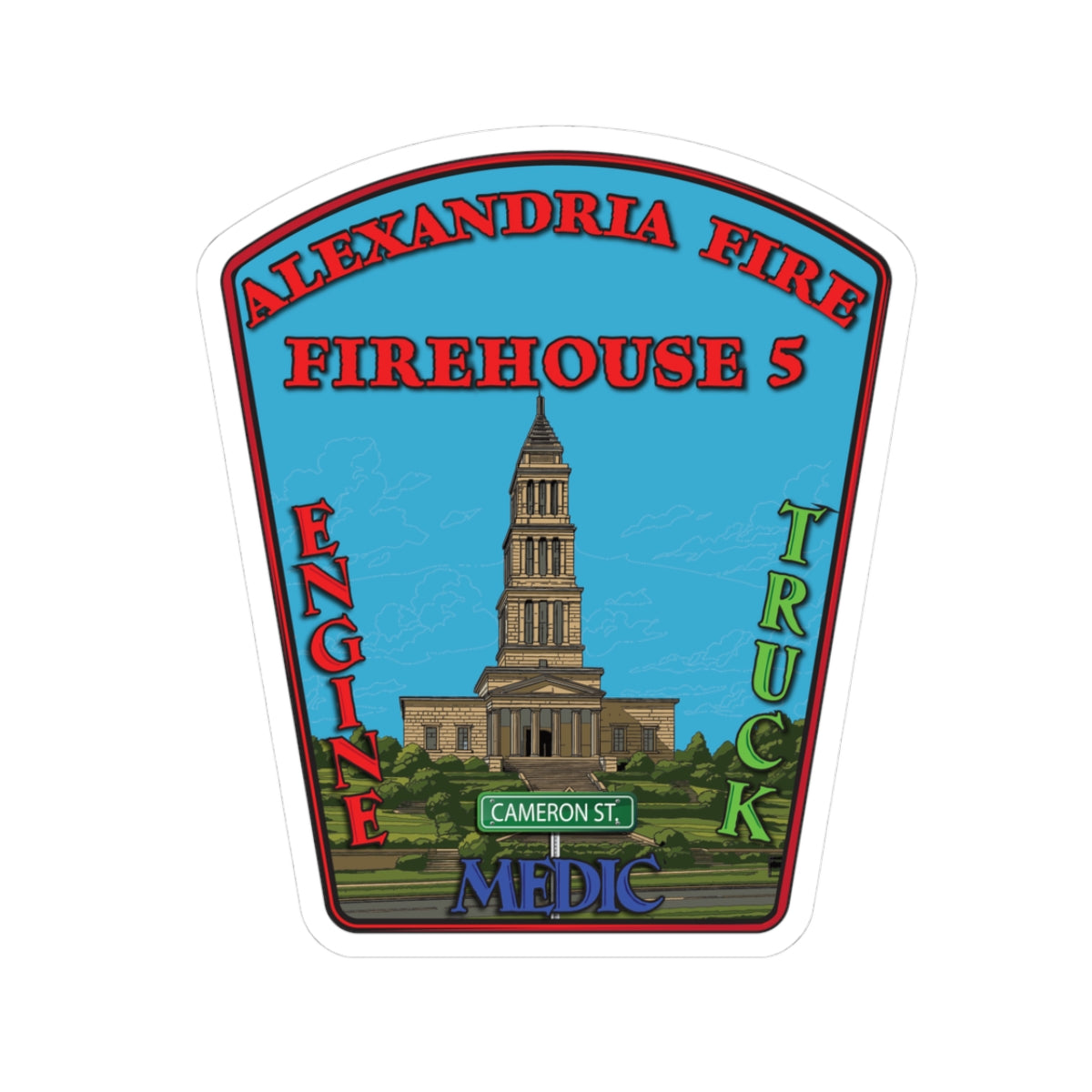 Alexandria Fire Station 5 - Kiss-Cut Stickers