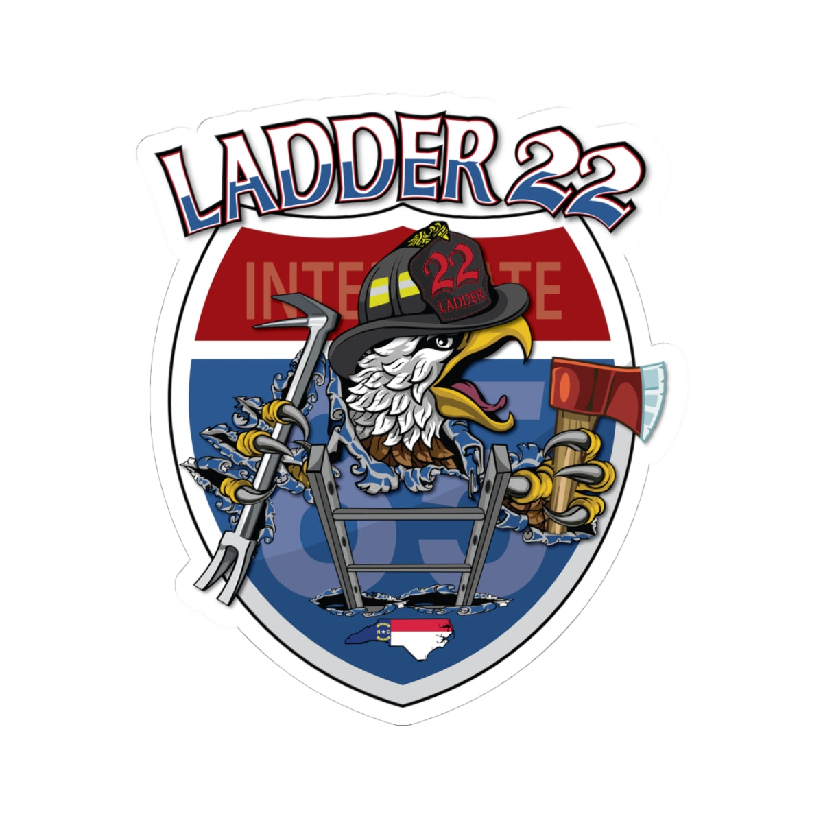 Thomasville NC Fire (Version 1) - Kiss-Cut Stickers