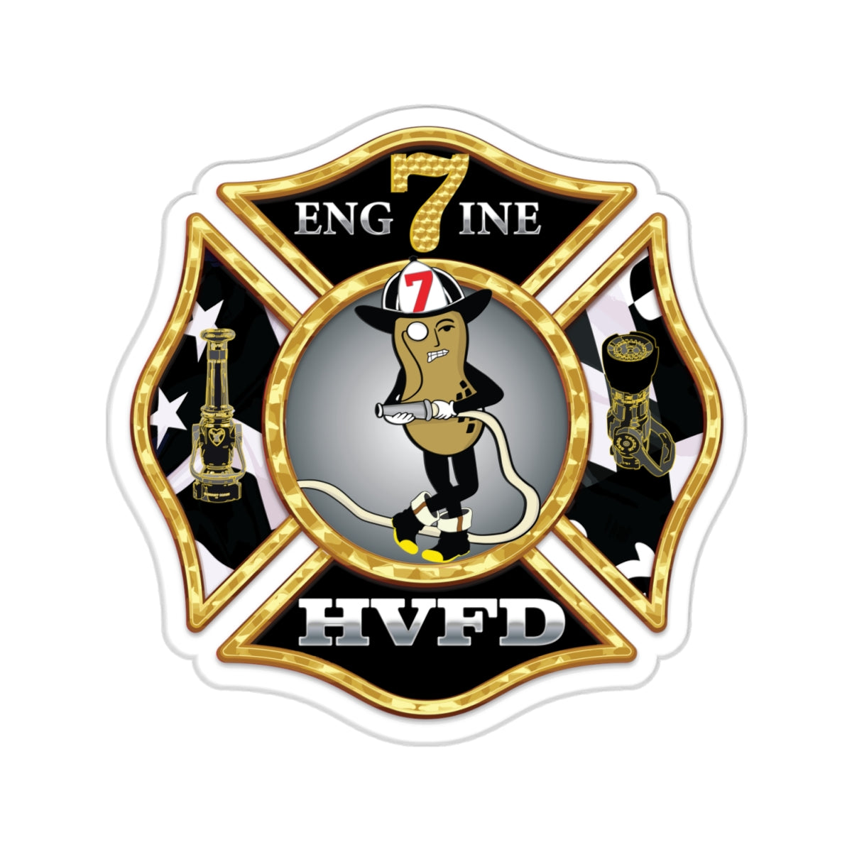 Kiss-Cut Stickers - Hollywood Maryland Volunteer Fire Eng7ine
