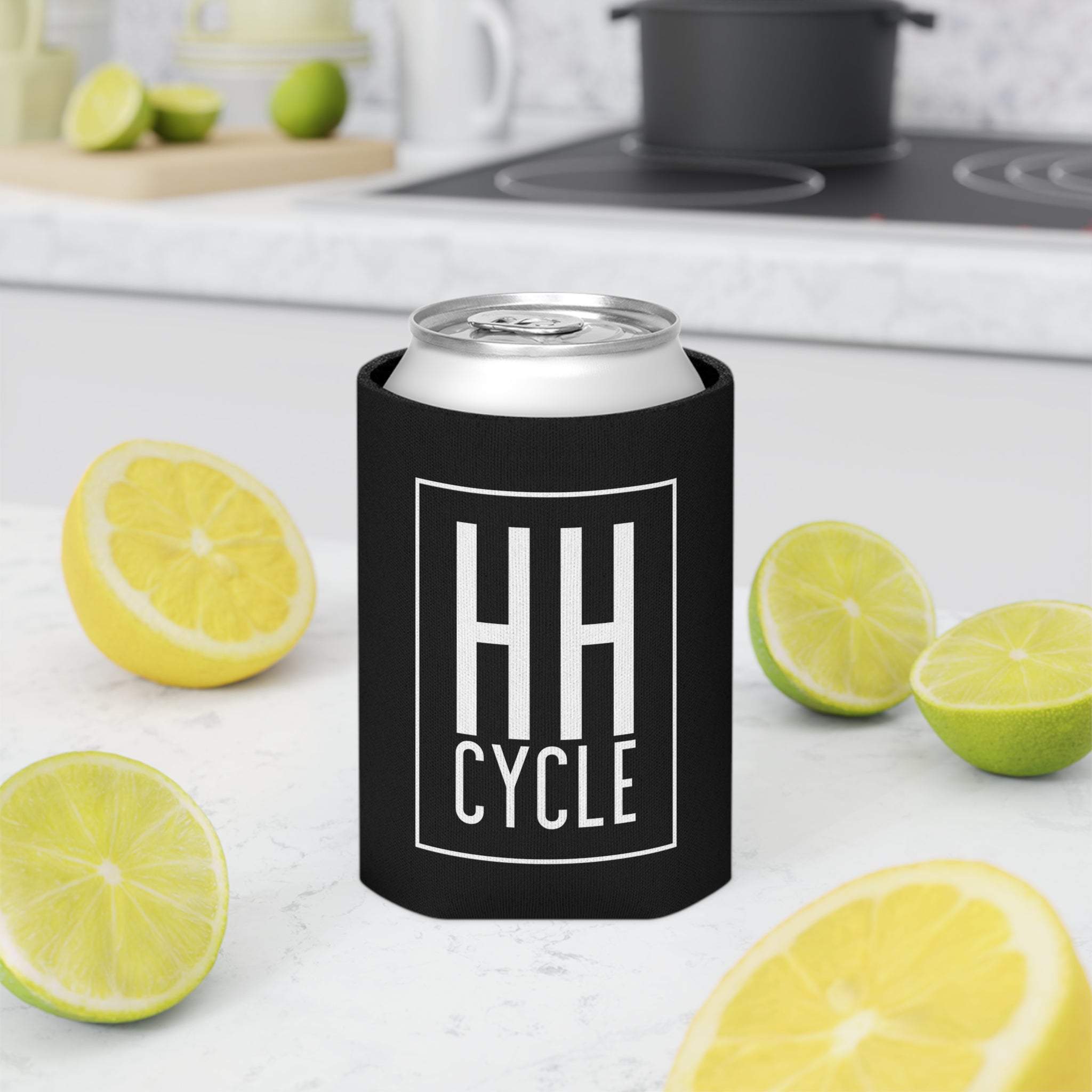 HH Cycle Colorful logo - Can Cooler