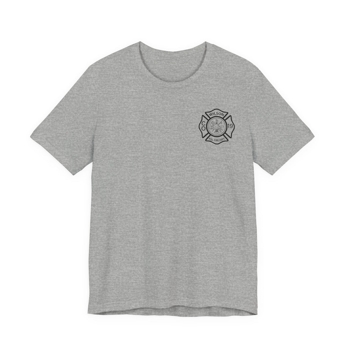 WVFC FD logo black Redline flag back - Unisex Jersey Short Sleeve Tee