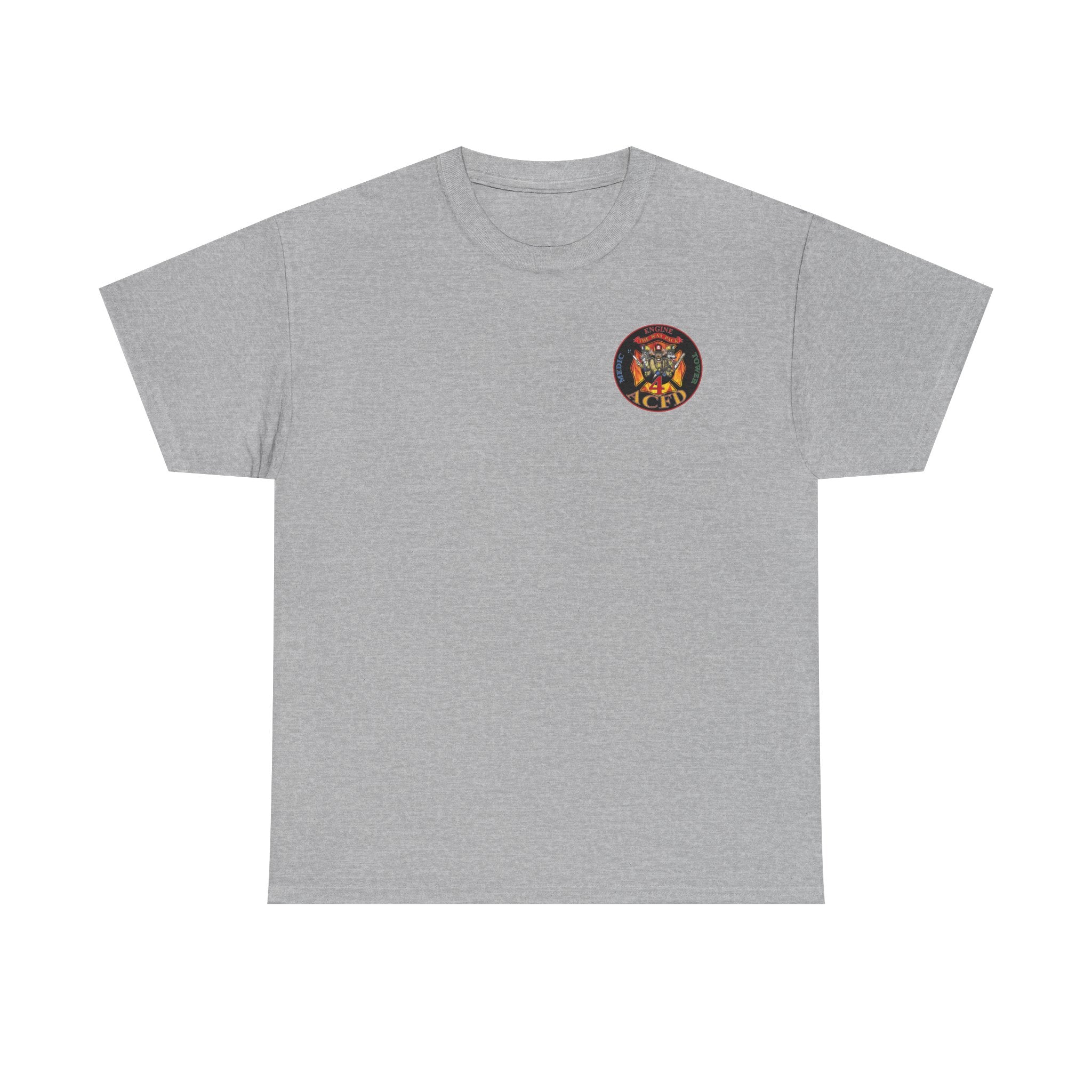 Station 4 Rat Pack front /AC4FD back - Gildan 100% Cotton Tee Unisex Heavy