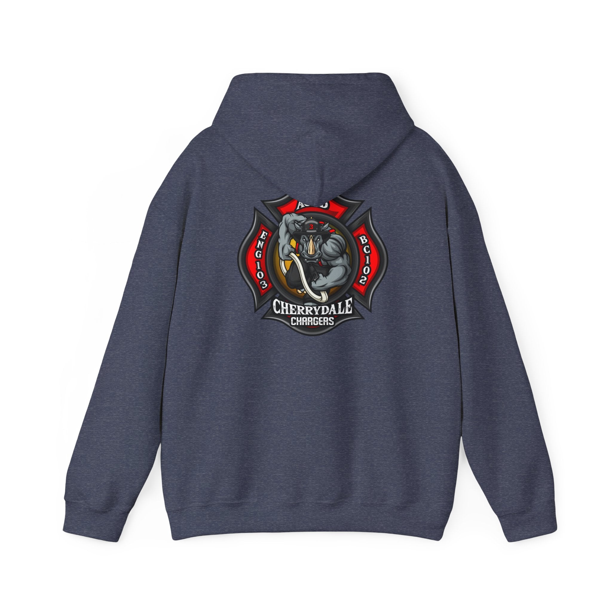 Arlington Station 3 Rhino Front/Back - Gildan Heavy Blend™ Hooded Sweatshirt
