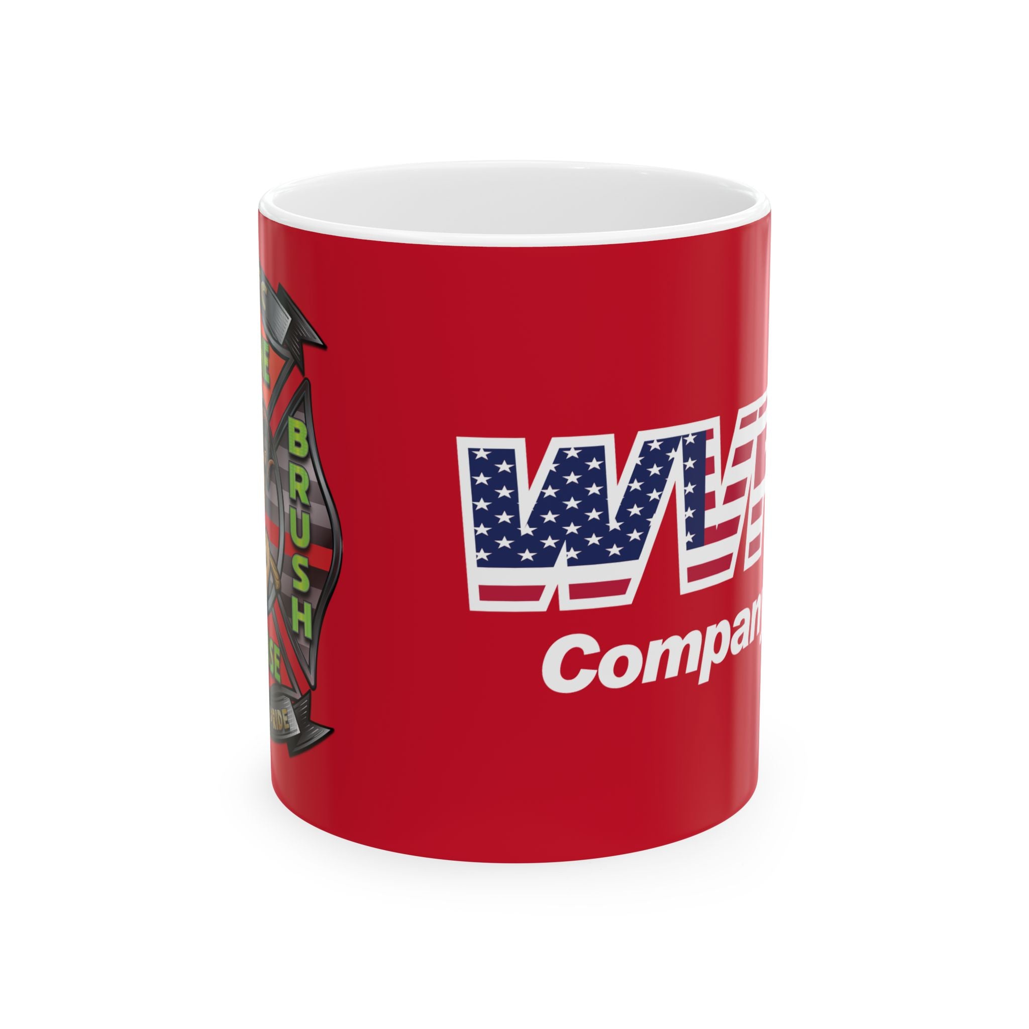 WVFC Goat Logo 2 version 2 US Flag - Ceramic Mug, (11oz)
