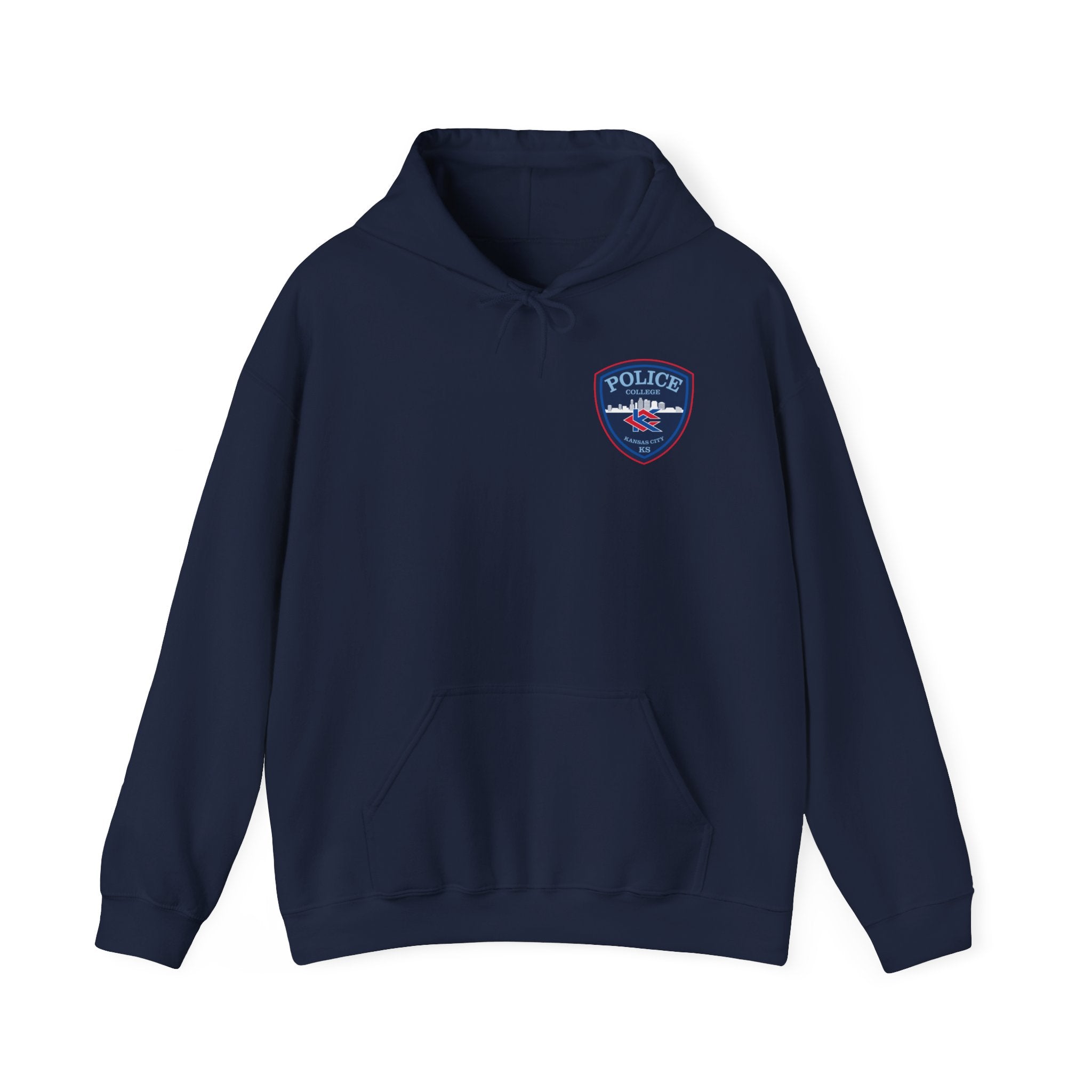 Kansas City College Police Blue Patch - Unisex Heavy Blend™ Hooded Sweatshirt