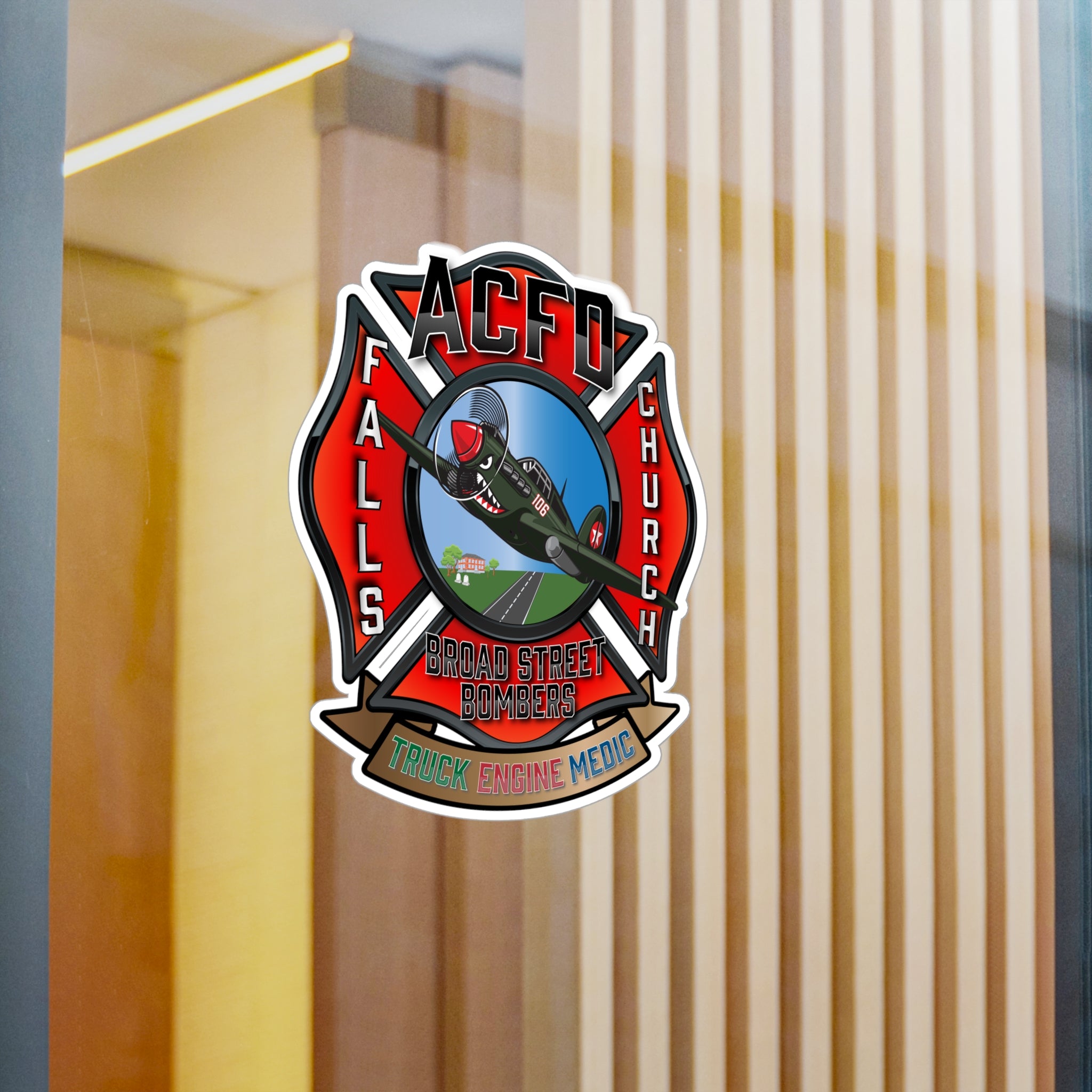 Kiss-Cut Vinyl Decals - Arlington Station 6 Broad Street Bombers