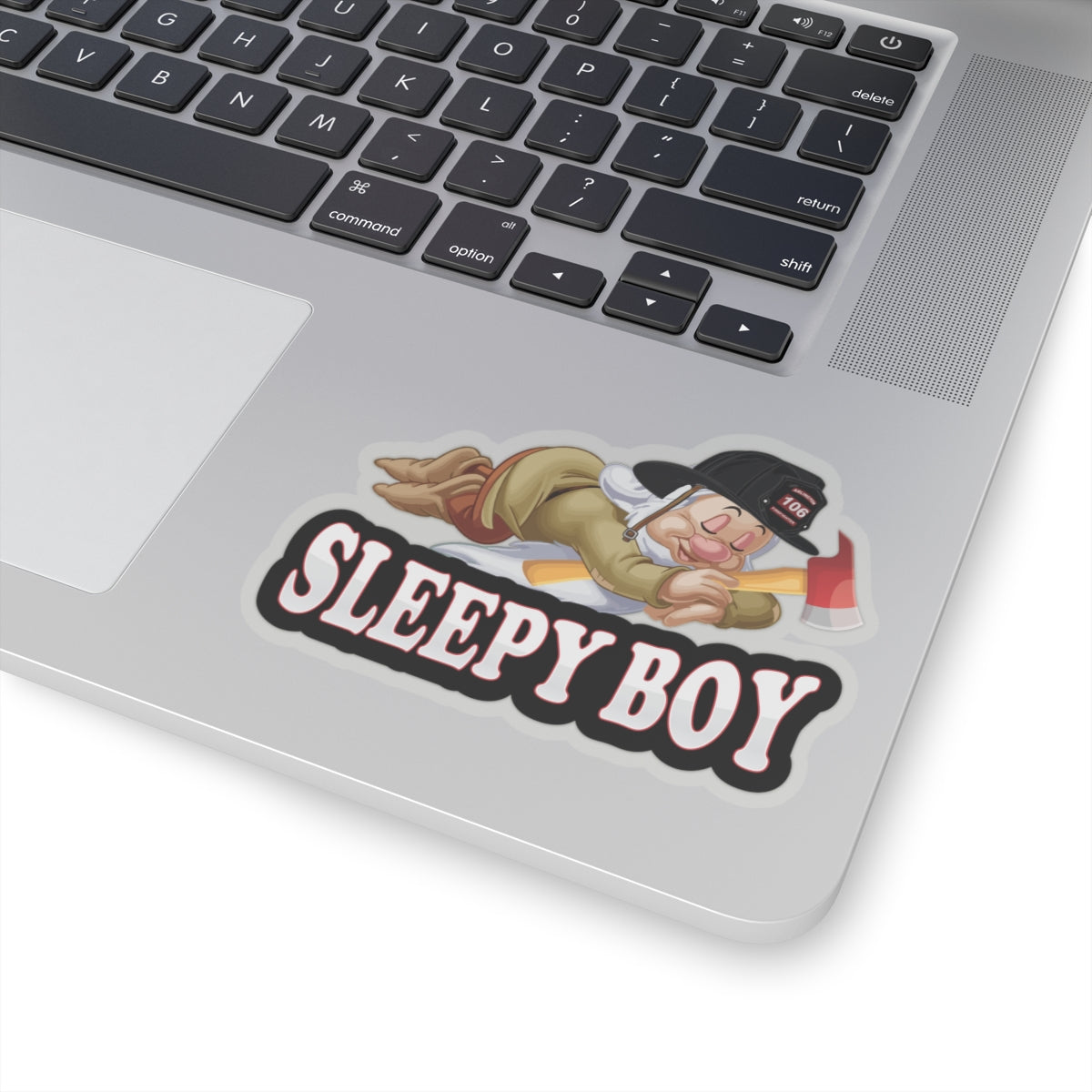 Sleepy Boy Firefighter Kiss-Cut Stickers