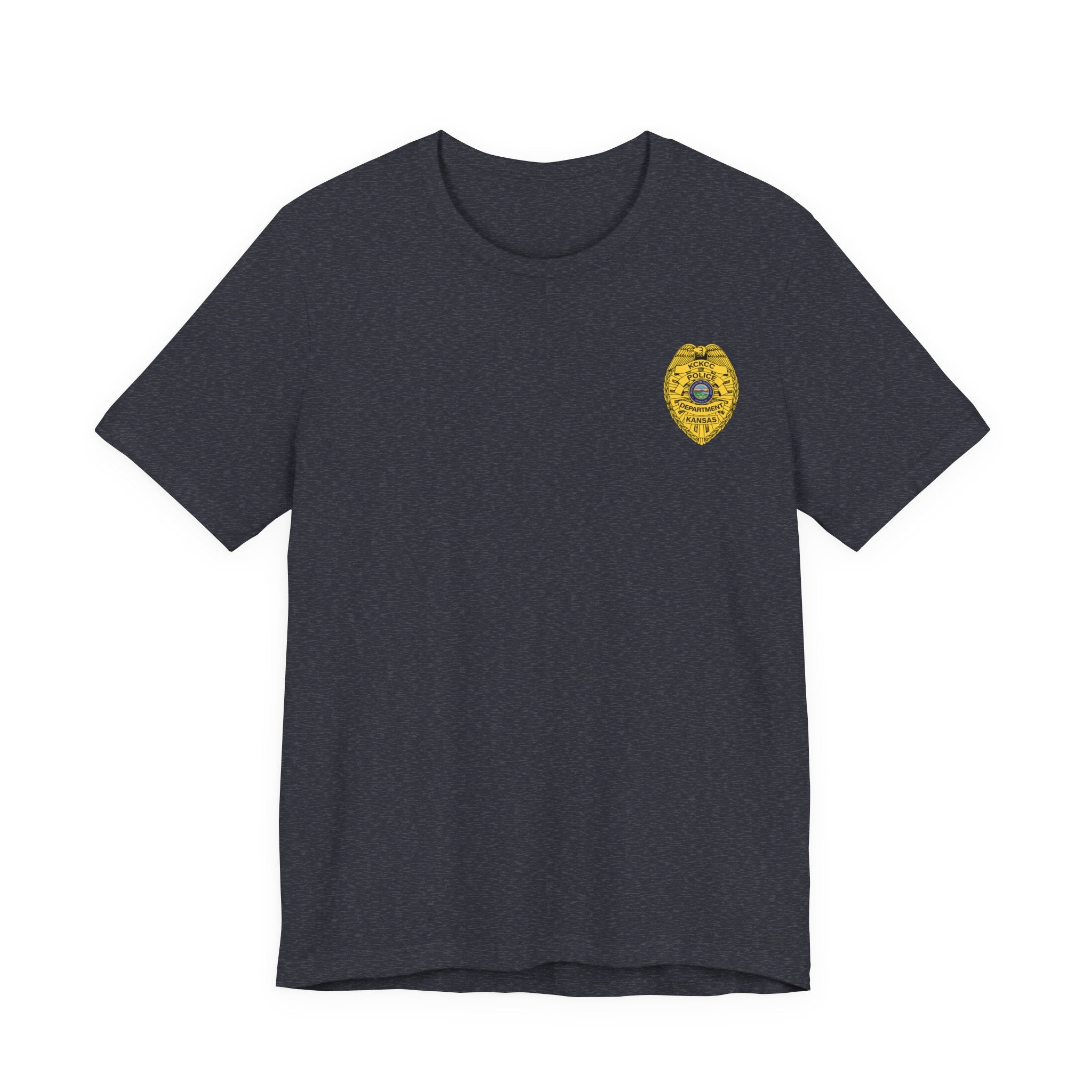 KCKCC Police Department Shirt NoBack - Unisex Jersey Short Sleeve Tee