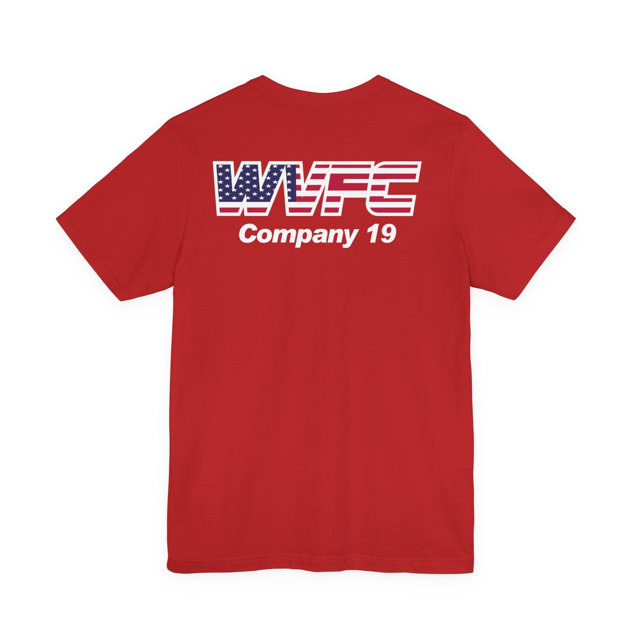 WVFC FD Logo wht US Flag wht- Unisex Jersey Short Sleeve Tee