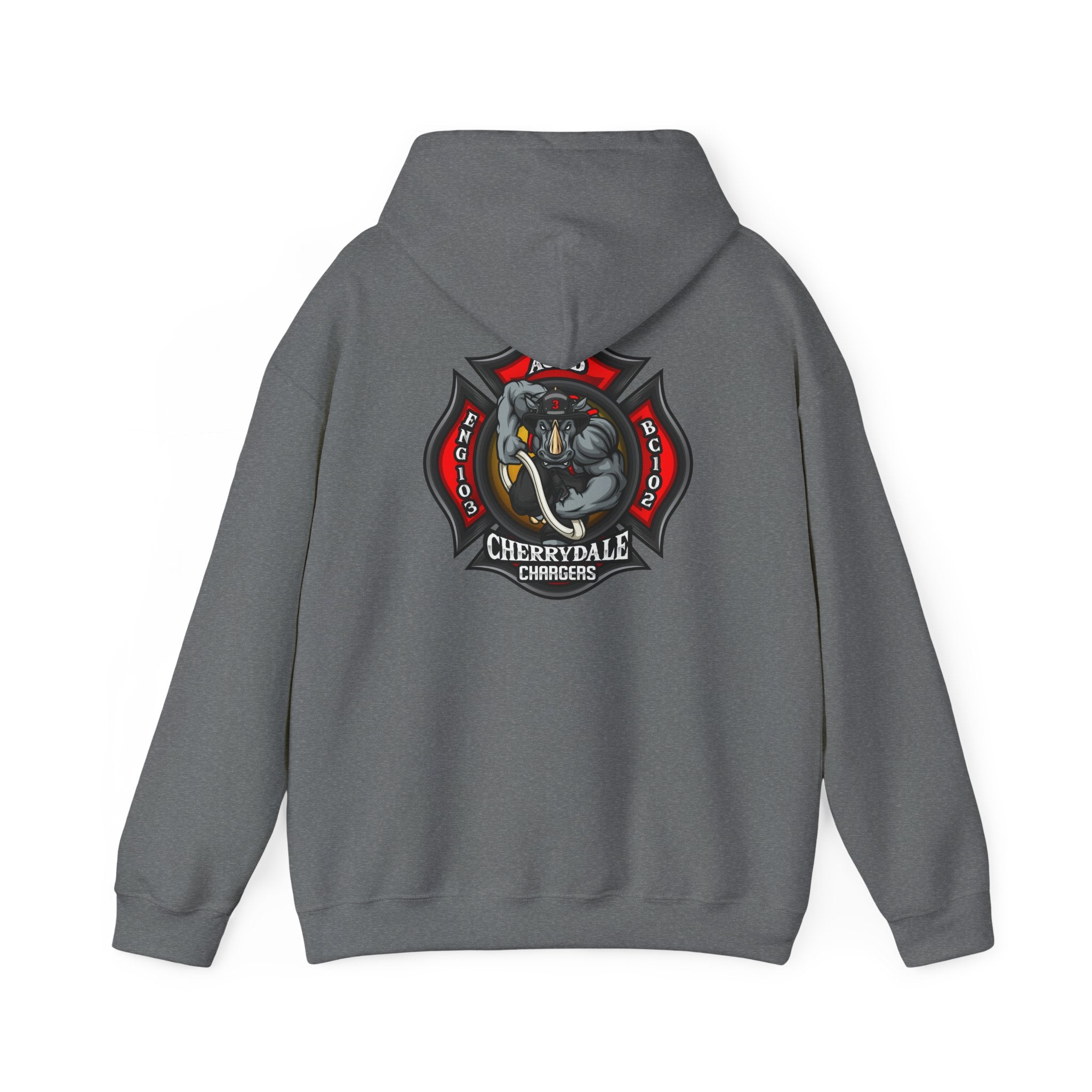 Arlington Station 3 Front/ Rhino Back - Gildan Heavy Blend™ Hooded Sweatshirt