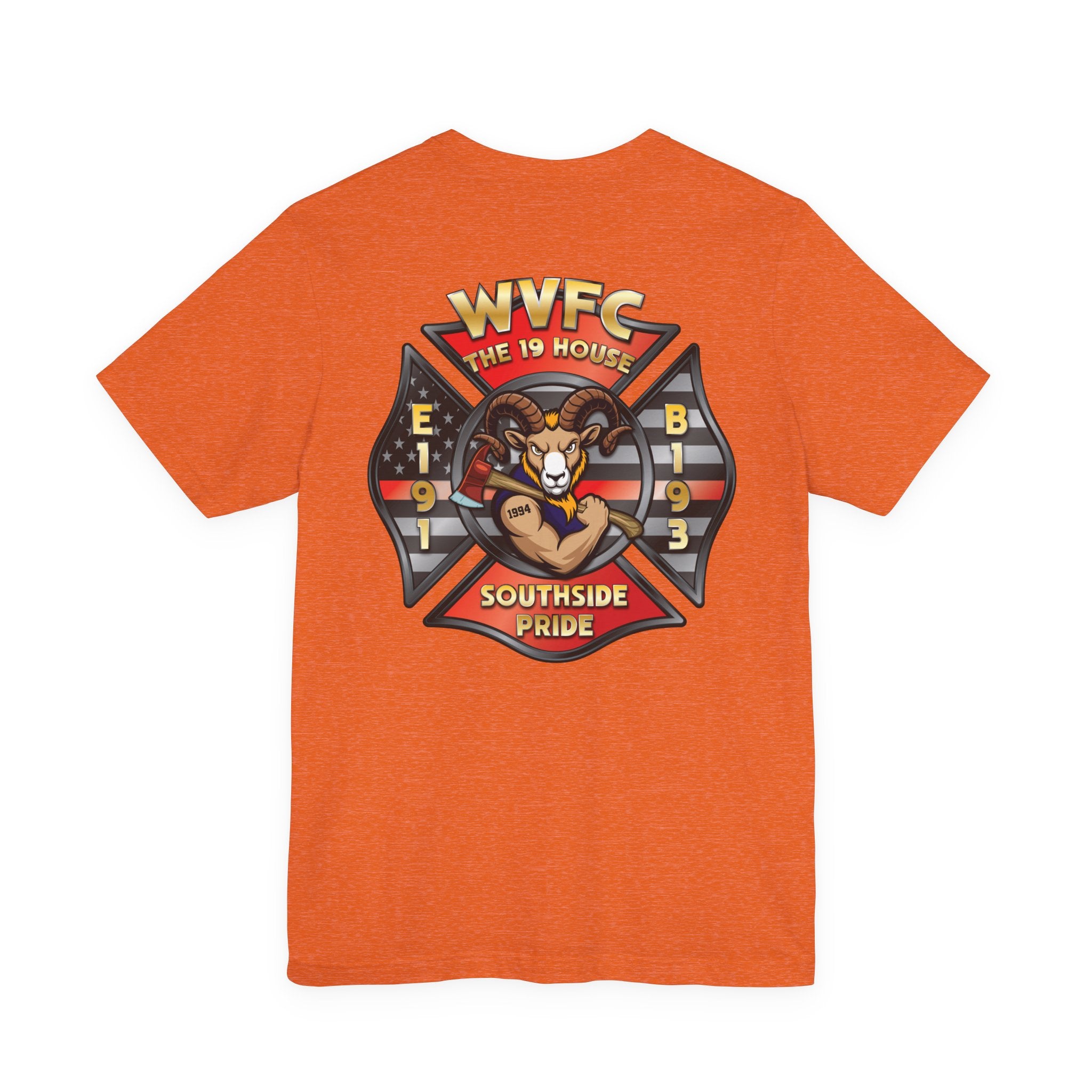 WVFC Goat Version 4 Goat Back - Unisex Jersey Short Sleeve Tee