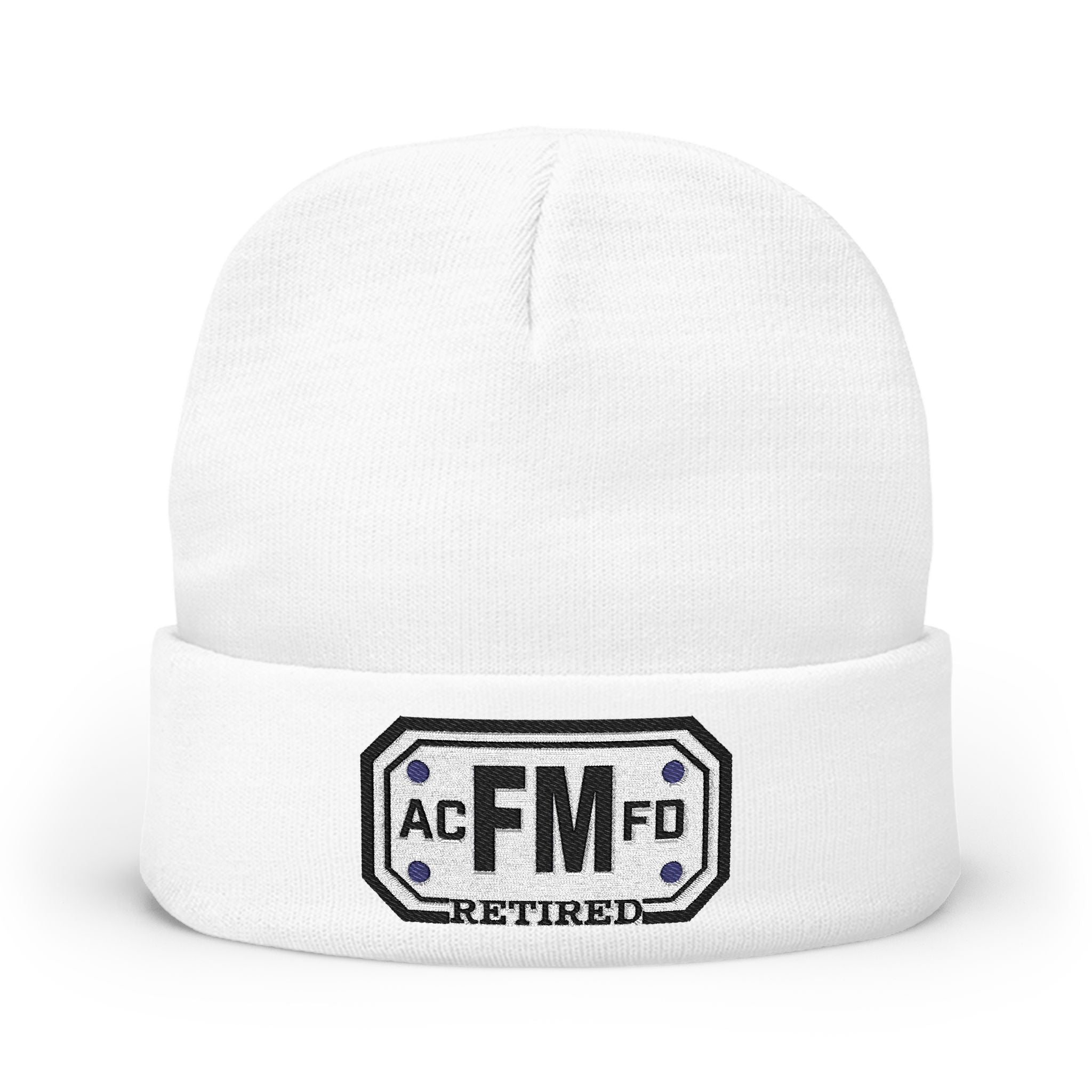 Retired Arlington Fire Marshal - Knit Beanie (Embroidery)