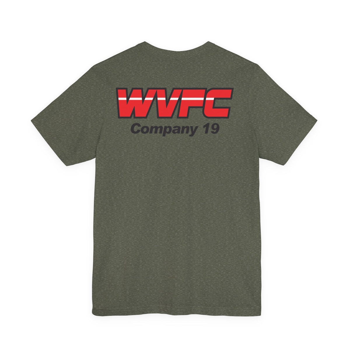 WVFC FD logo black Red back - Unisex Jersey Short Sleeve Tee