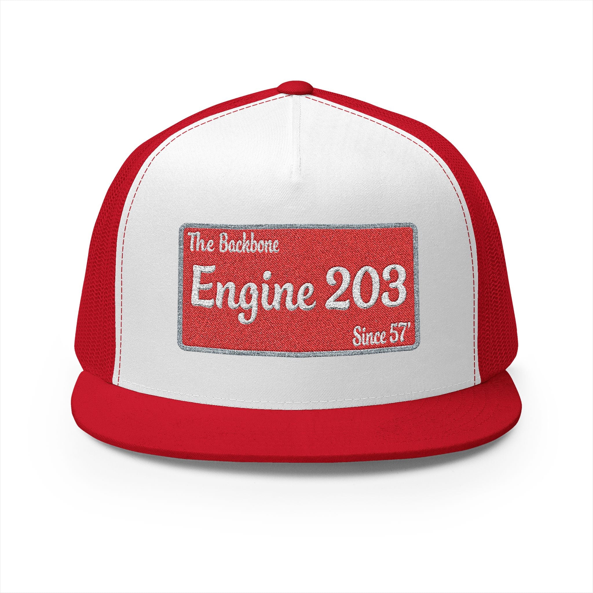 Engine 203 Remount Raiders -5 Panel Trucker Cap (Embroidery)