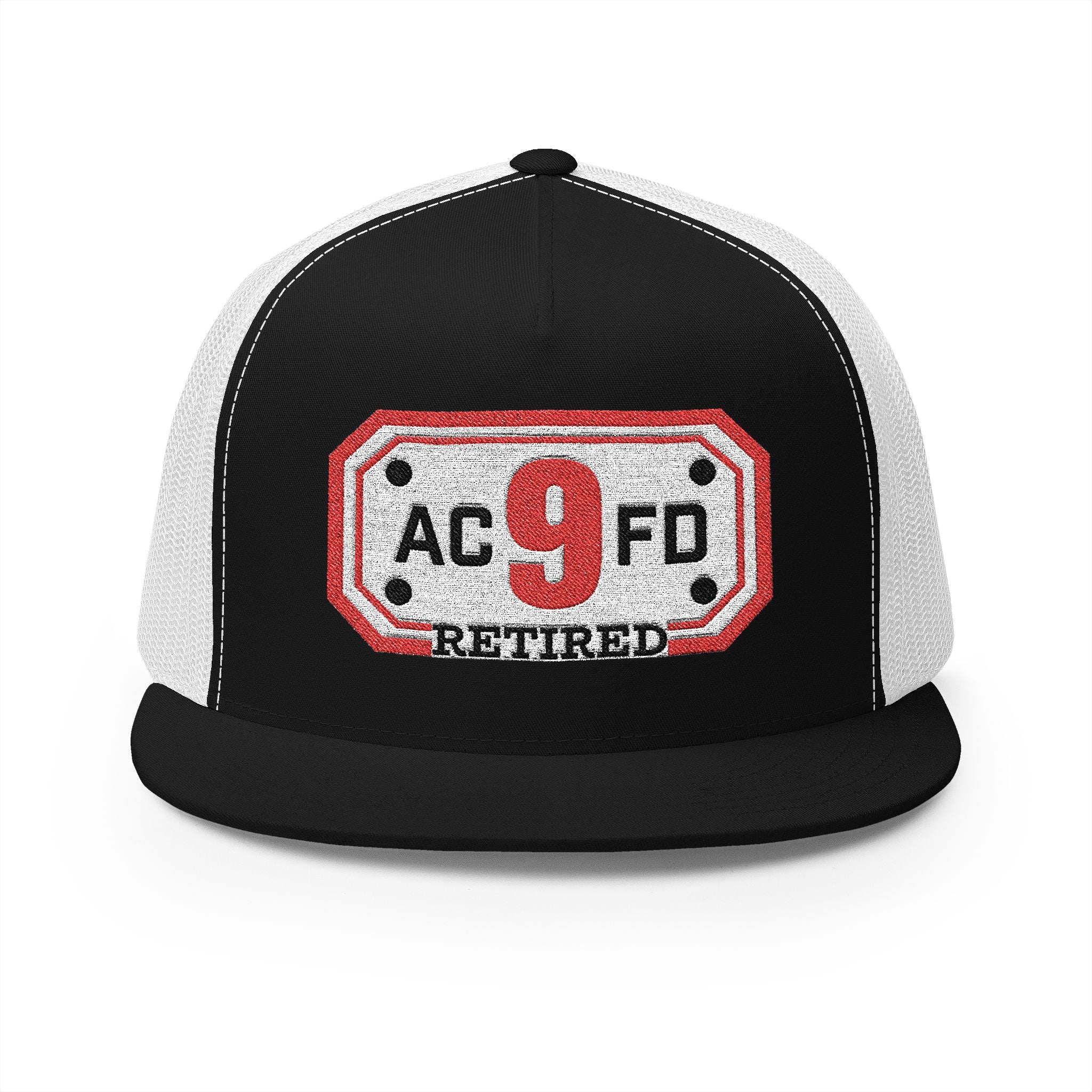 Retired Arlington Engine 9 - 5 Panel Trucker Cap (Embroidery)
