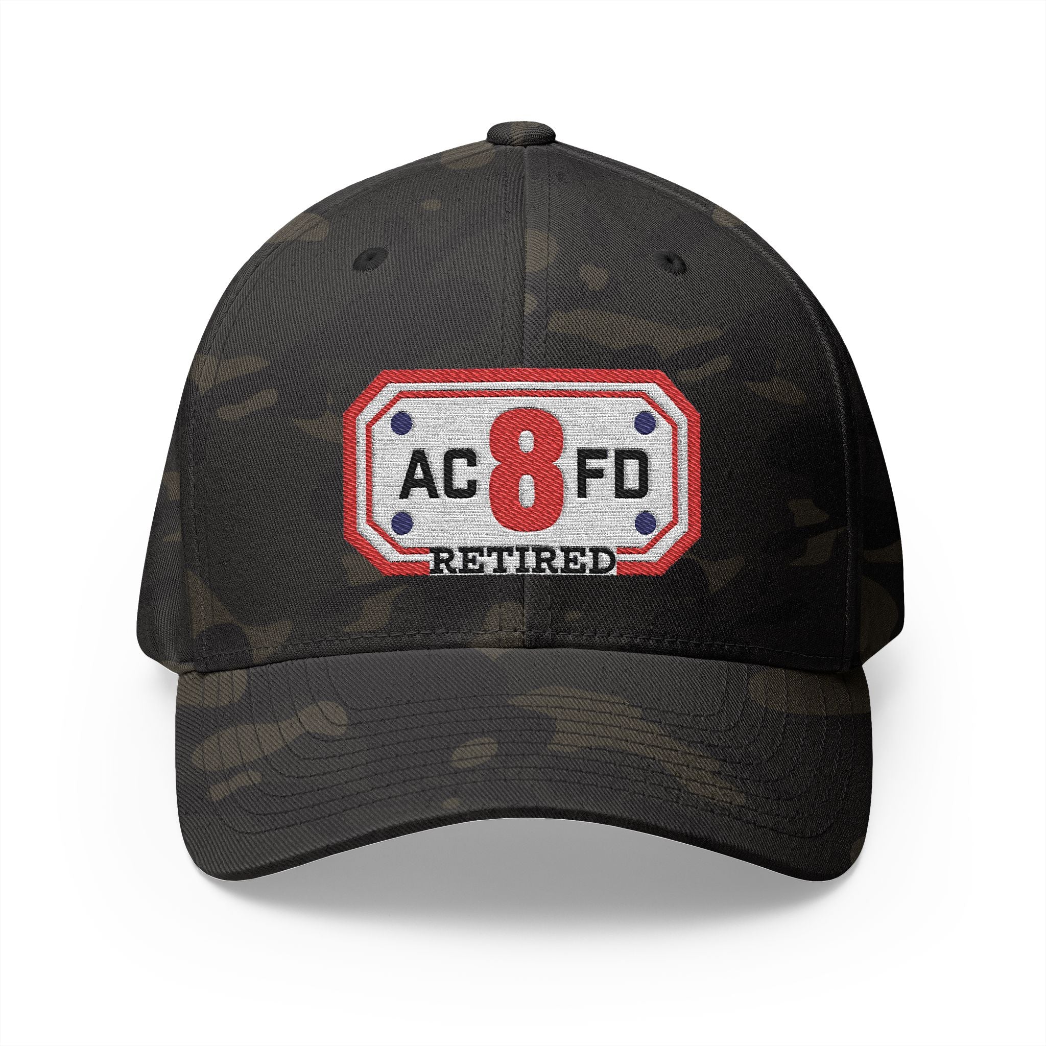 Retired Arlington Engine 8 - FLEXFIT Closed-Back Structured Cap (Embroidery)