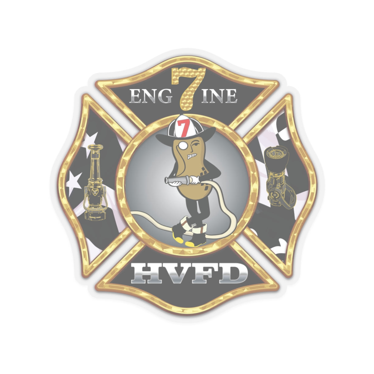 Kiss-Cut Stickers - Hollywood Maryland Volunteer Fire Eng7ine
