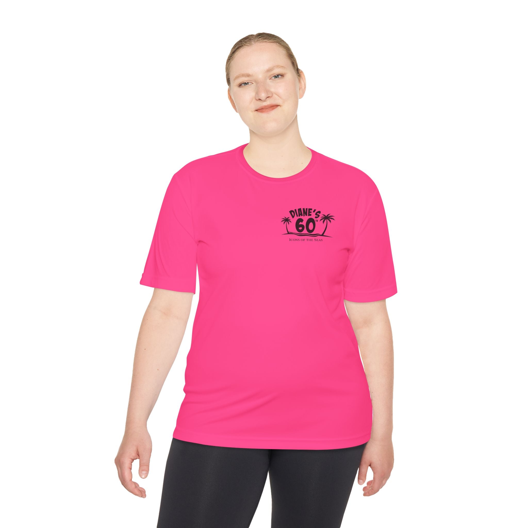 Diane Birthday Cruise Black Text - Unisex Moisture Wicking Tee