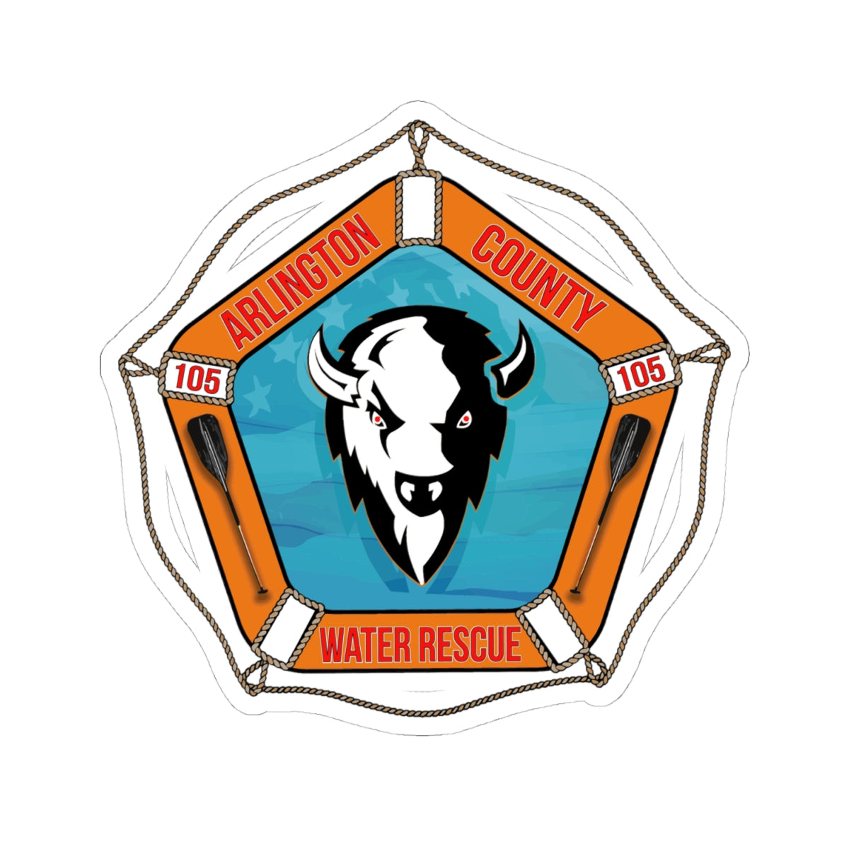 Station 5 Water Rescue Kiss-Cut Stickers