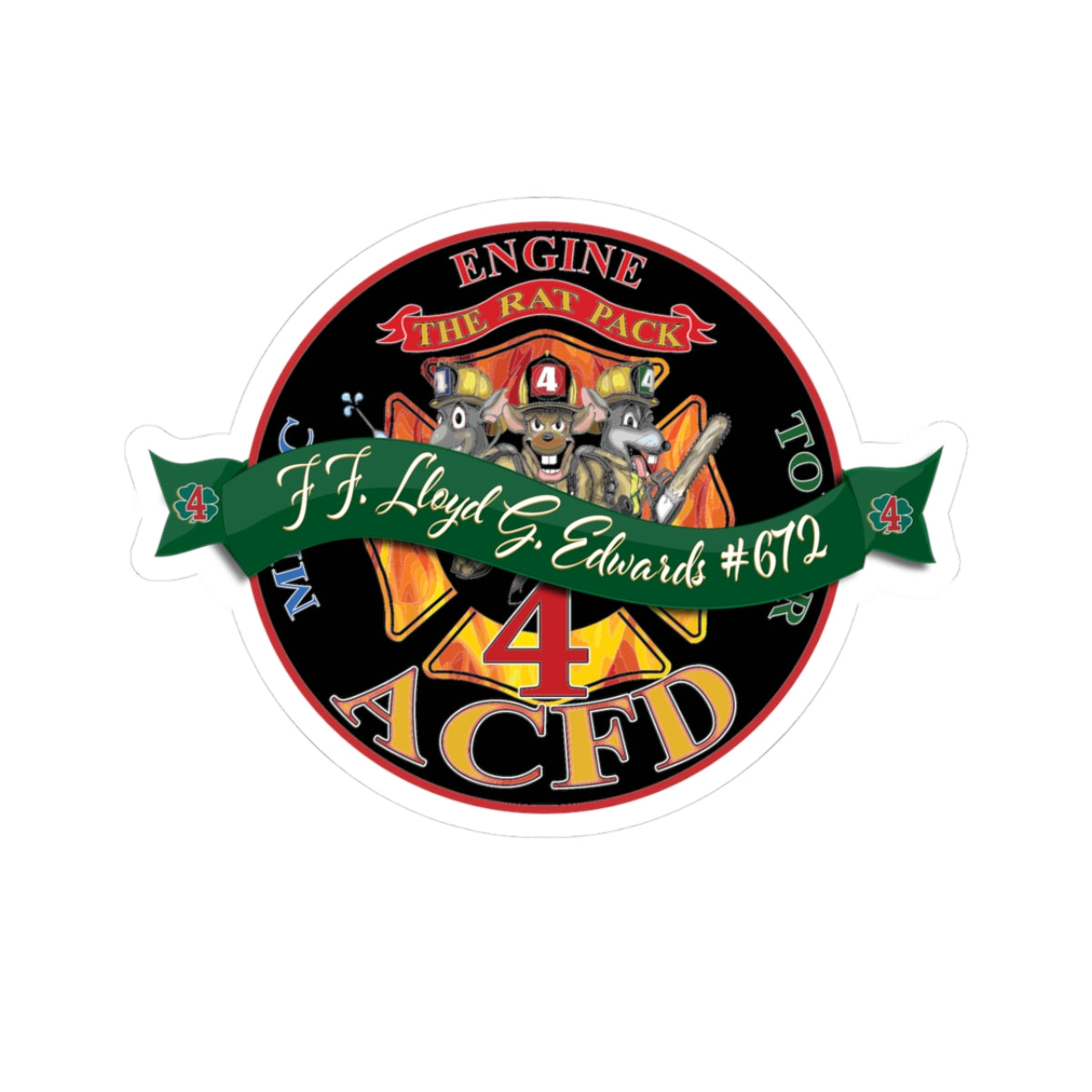 Lloyd Edwards Rat Pack Memorial Sticker - Kiss-Cut Stickers