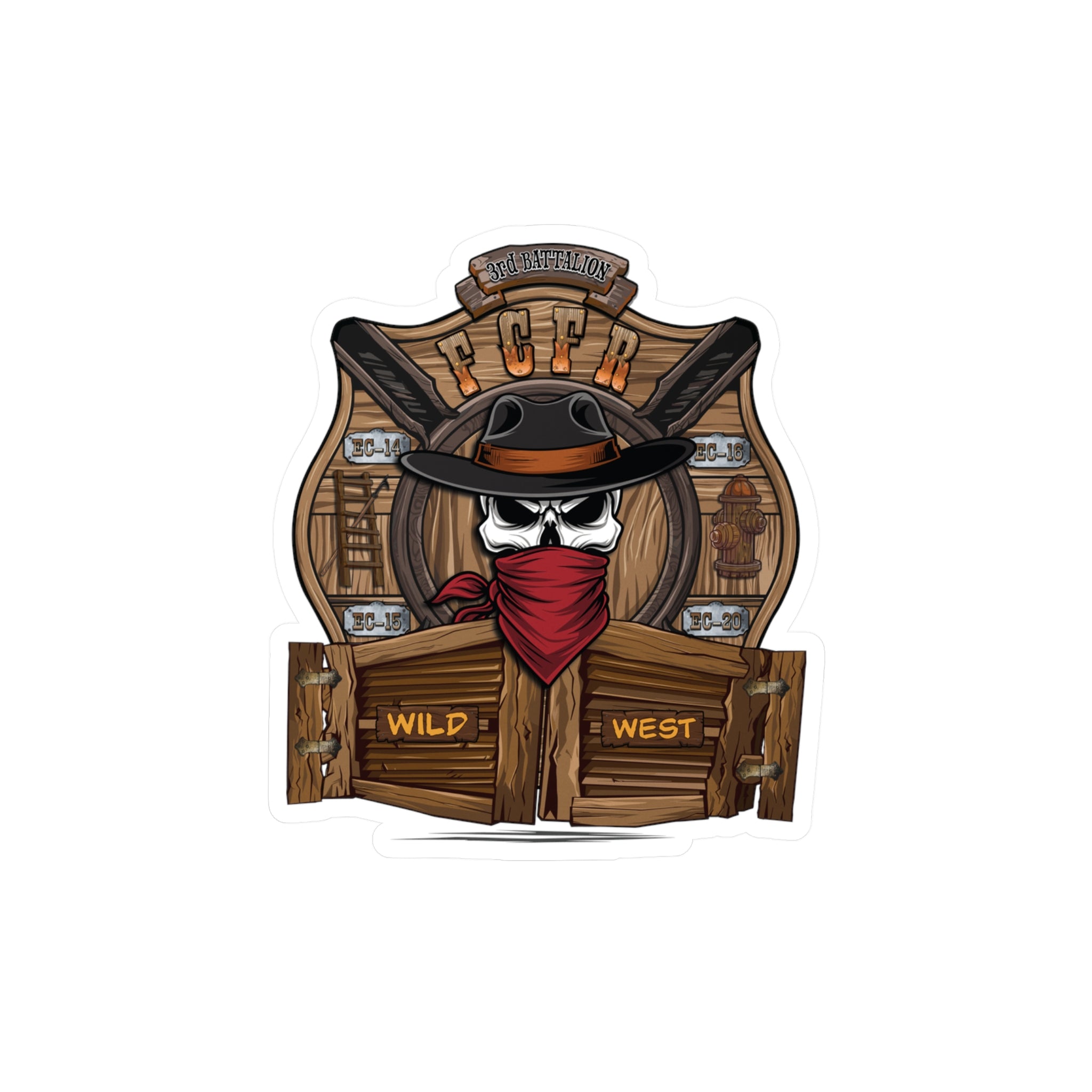 Kiss-Cut Vinyl Decals - Frederick County VA Fire 3rd Battalion